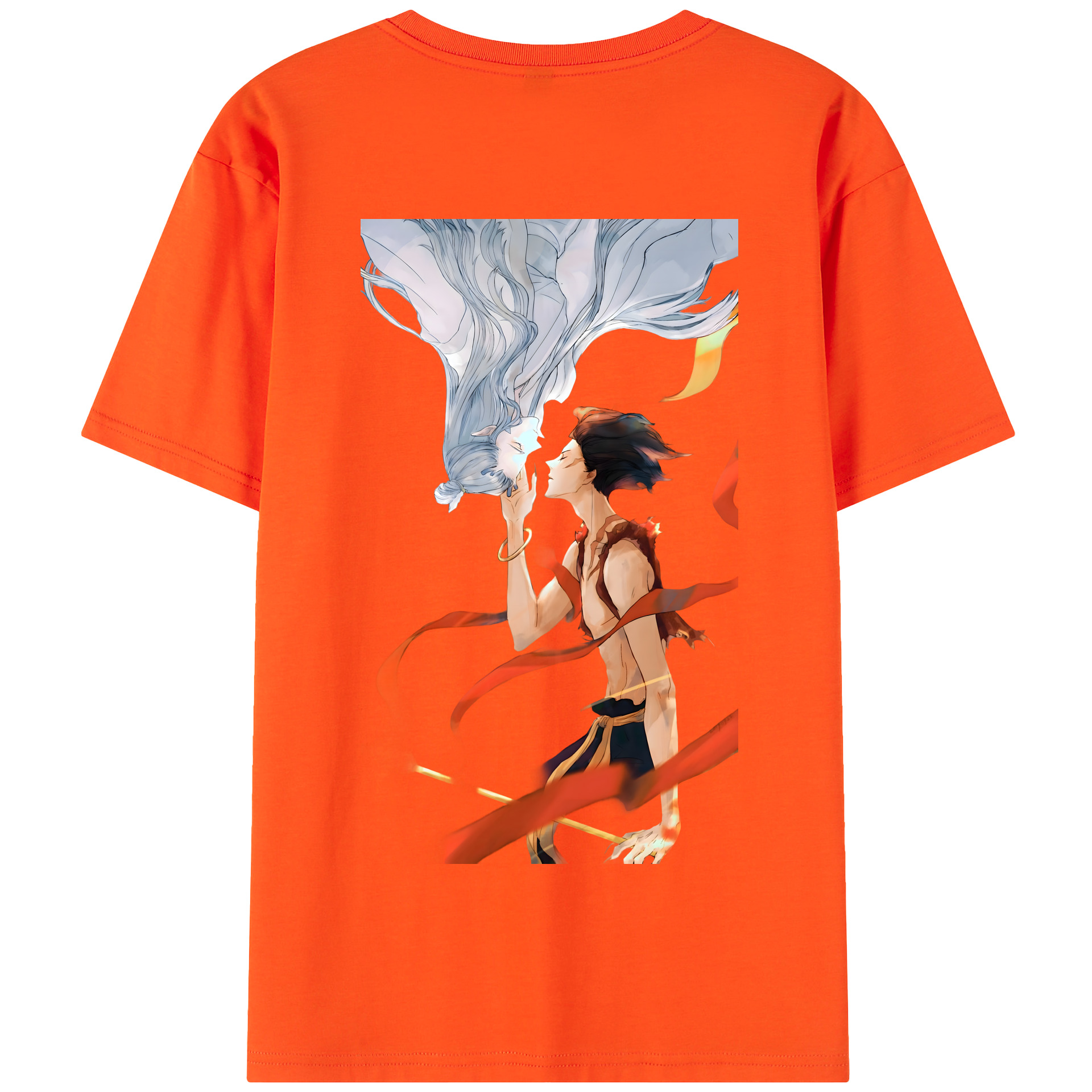 （画像用） Ne Zha 2 ナタ 魔童の大暴れ 綿100％半袖Tシャツ（背面プリント）