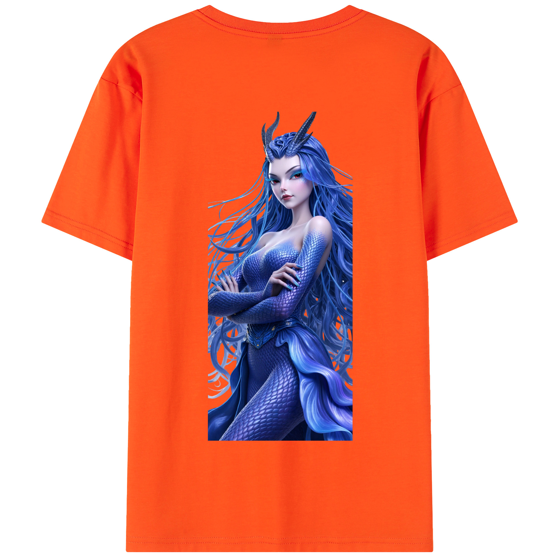 （画像用） Ne Zha 2 ナタ 魔童の大暴れ 綿100％半袖Tシャツ（背面プリント）