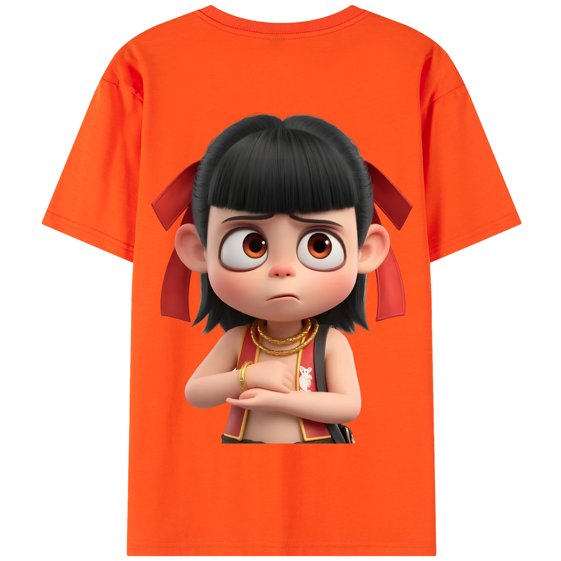 Ne Zha 2 ナタ 魔童の大暴れ 綿100％半袖Tシャツ（背面プリント）