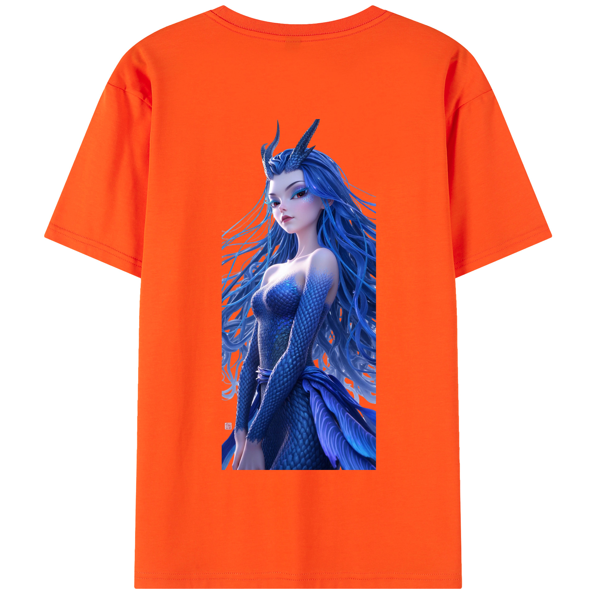 （画像用） Ne Zha 2 ナタ 魔童の大暴れ 綿100％半袖Tシャツ（背面プリント）