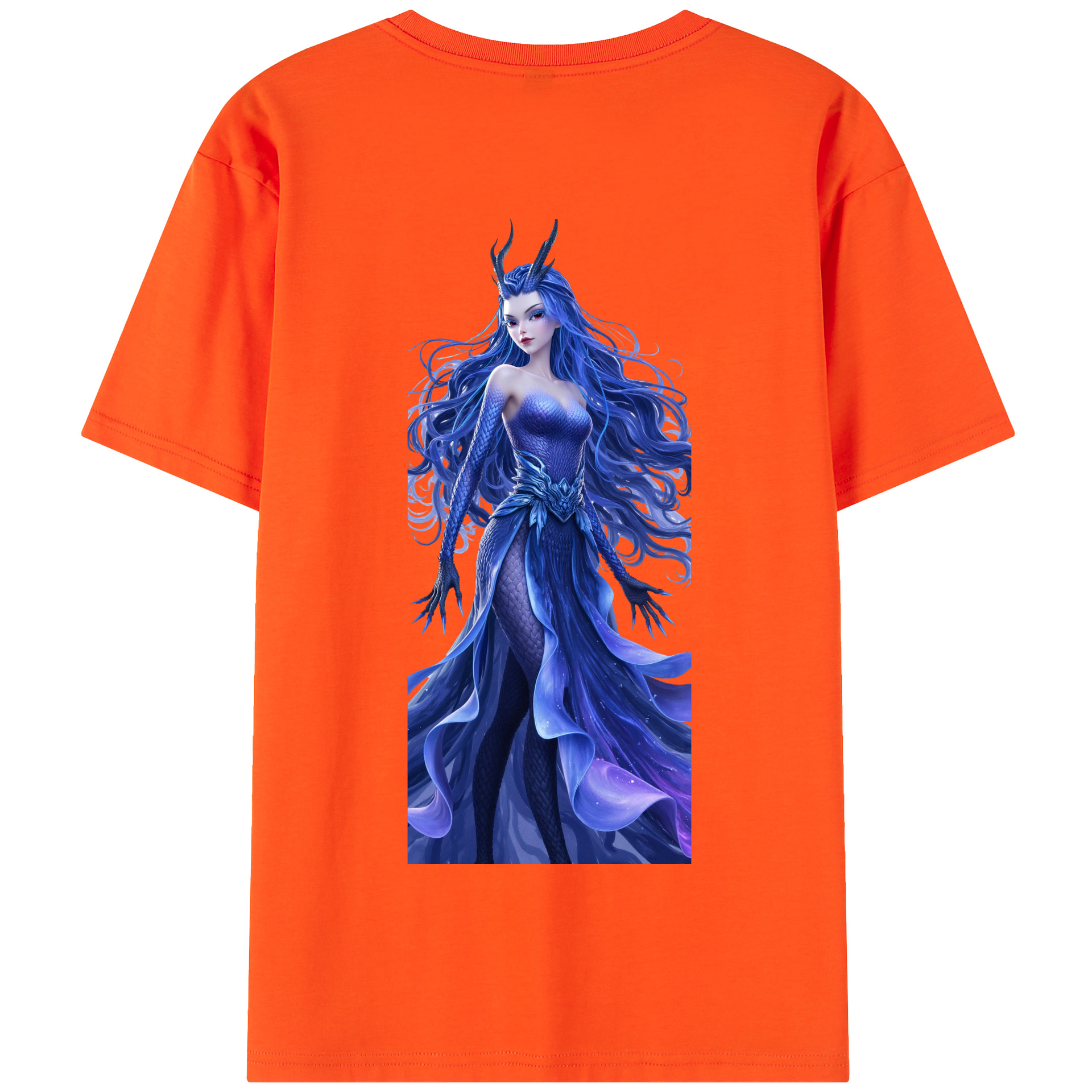 （画像用） Ne Zha 2 ナタ 魔童の大暴れ 綿100％半袖Tシャツ（背面プリント）