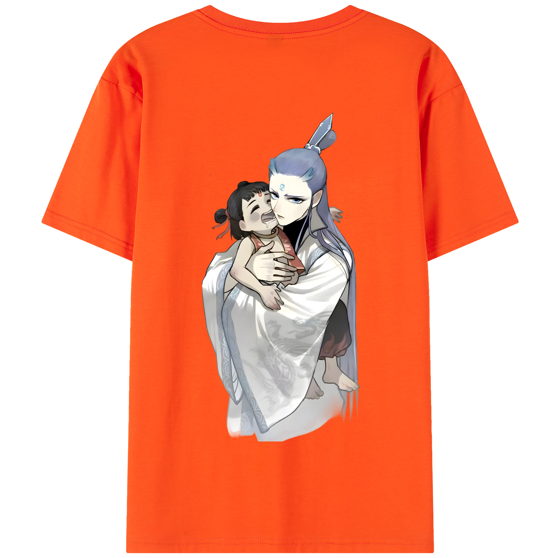 （画像用） Ne Zha 2 ナタ 魔童の大暴れ 綿100％半袖Tシャツ（背面プリント）