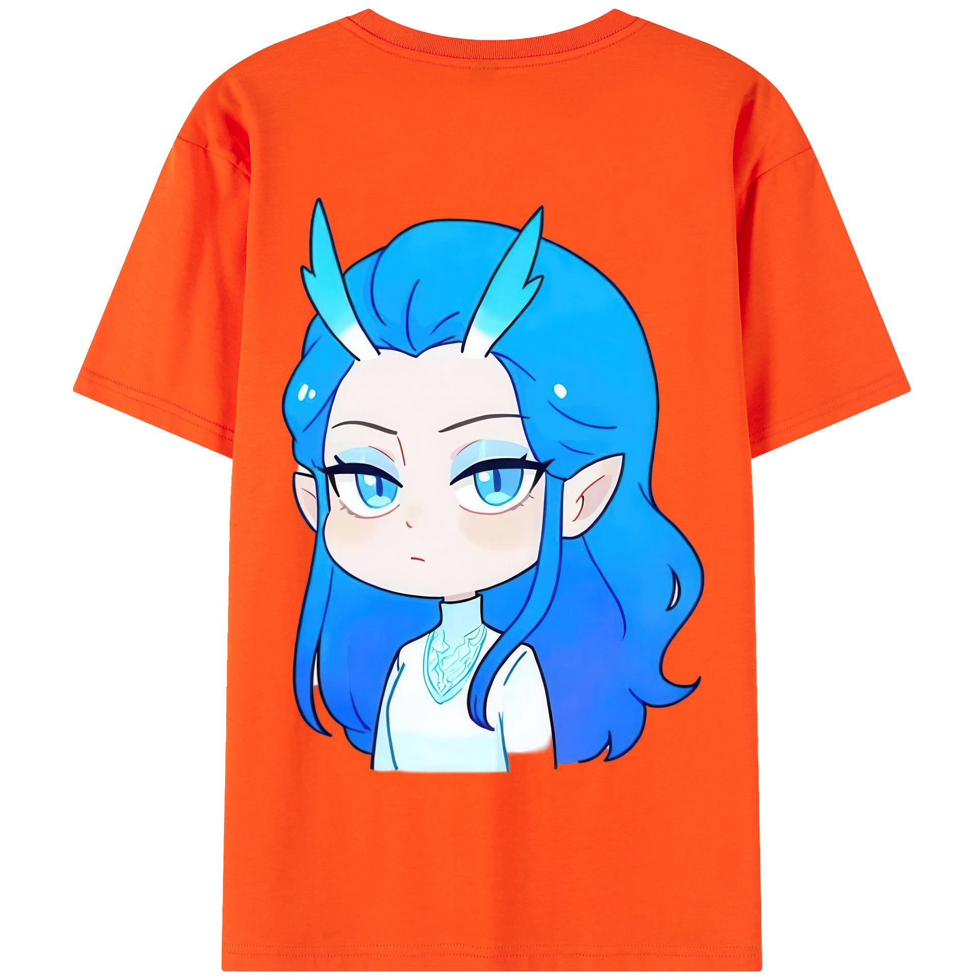 （画像用） Ne Zha 2 ナタ 魔童の大暴れ 綿100％半袖Tシャツ（背面プリント）