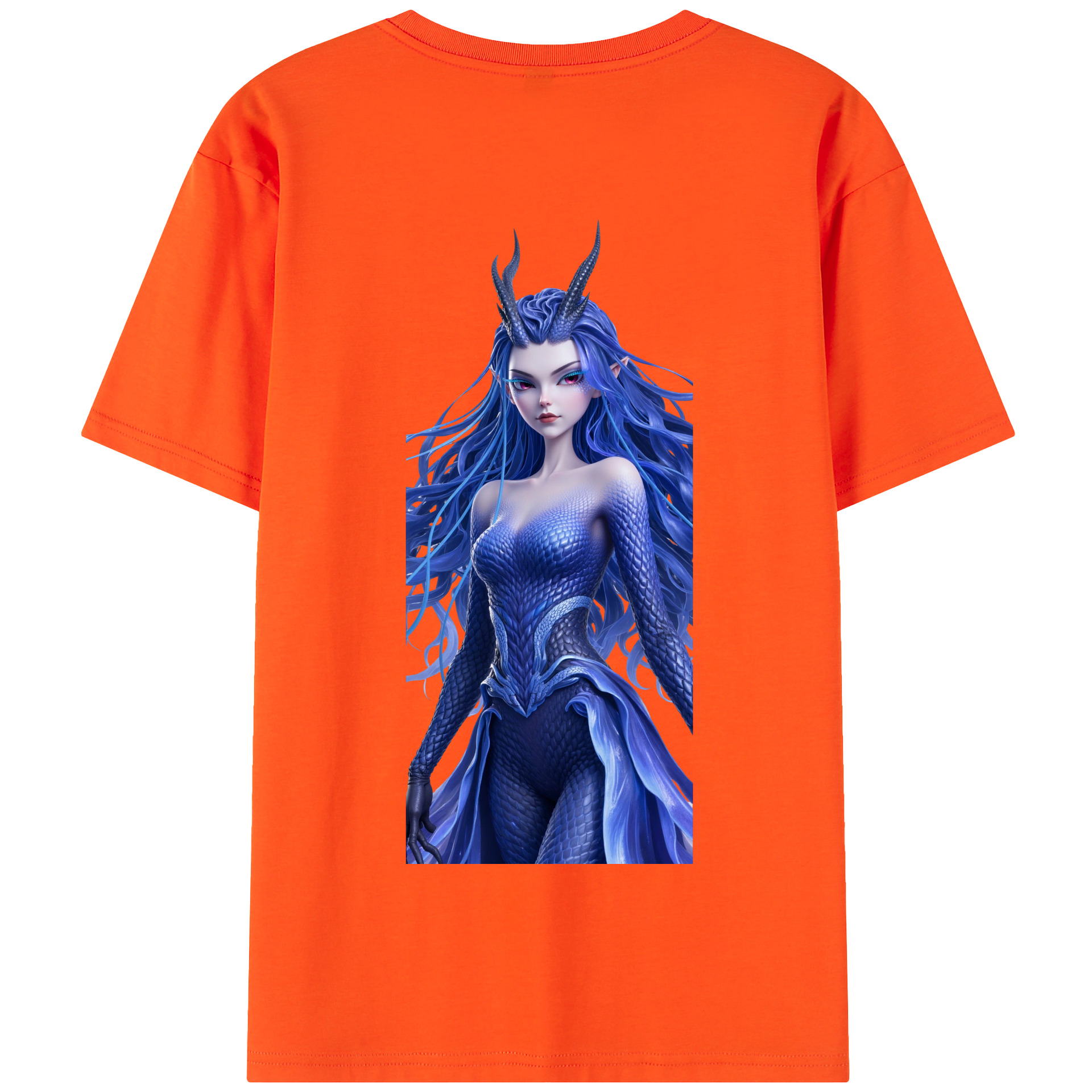 （画像用） Ne Zha 2 ナタ 魔童の大暴れ 綿100％半袖Tシャツ（背面プリント）