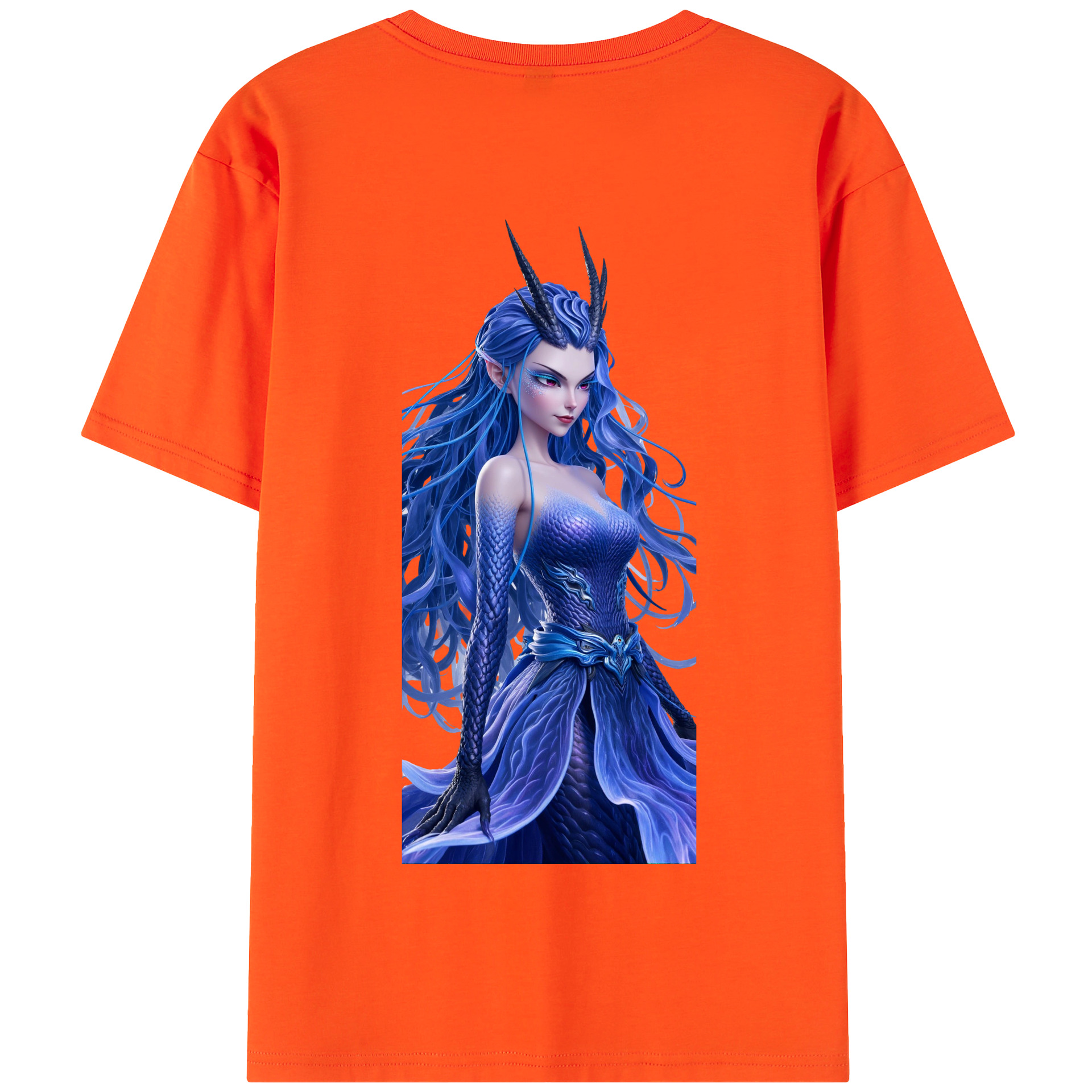 （画像用） Ne Zha 2 ナタ 魔童の大暴れ 綿100％半袖Tシャツ（背面プリント）