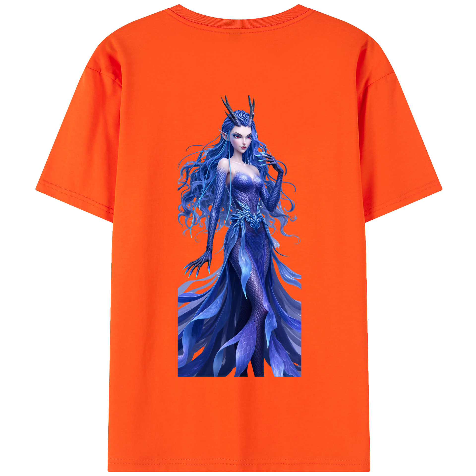 （画像用） Ne Zha 2 ナタ 魔童の大暴れ 綿100％半袖Tシャツ（背面プリント）