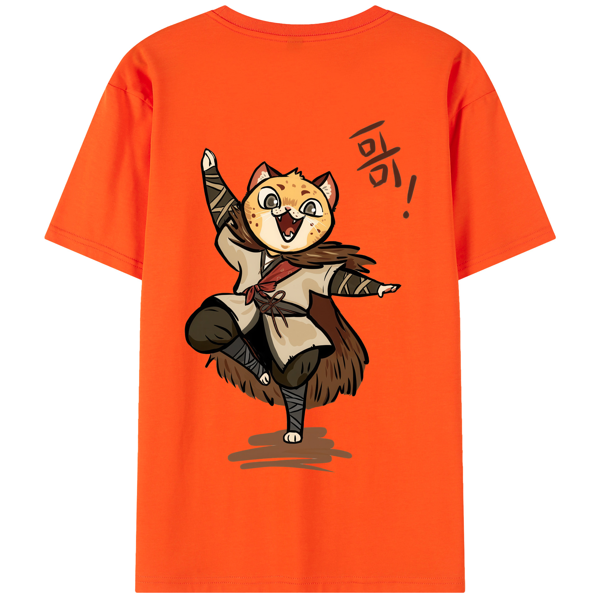 （画像用） Ne Zha 2 ナタ 魔童の大暴れ 綿100％半袖Tシャツ（背面プリント）