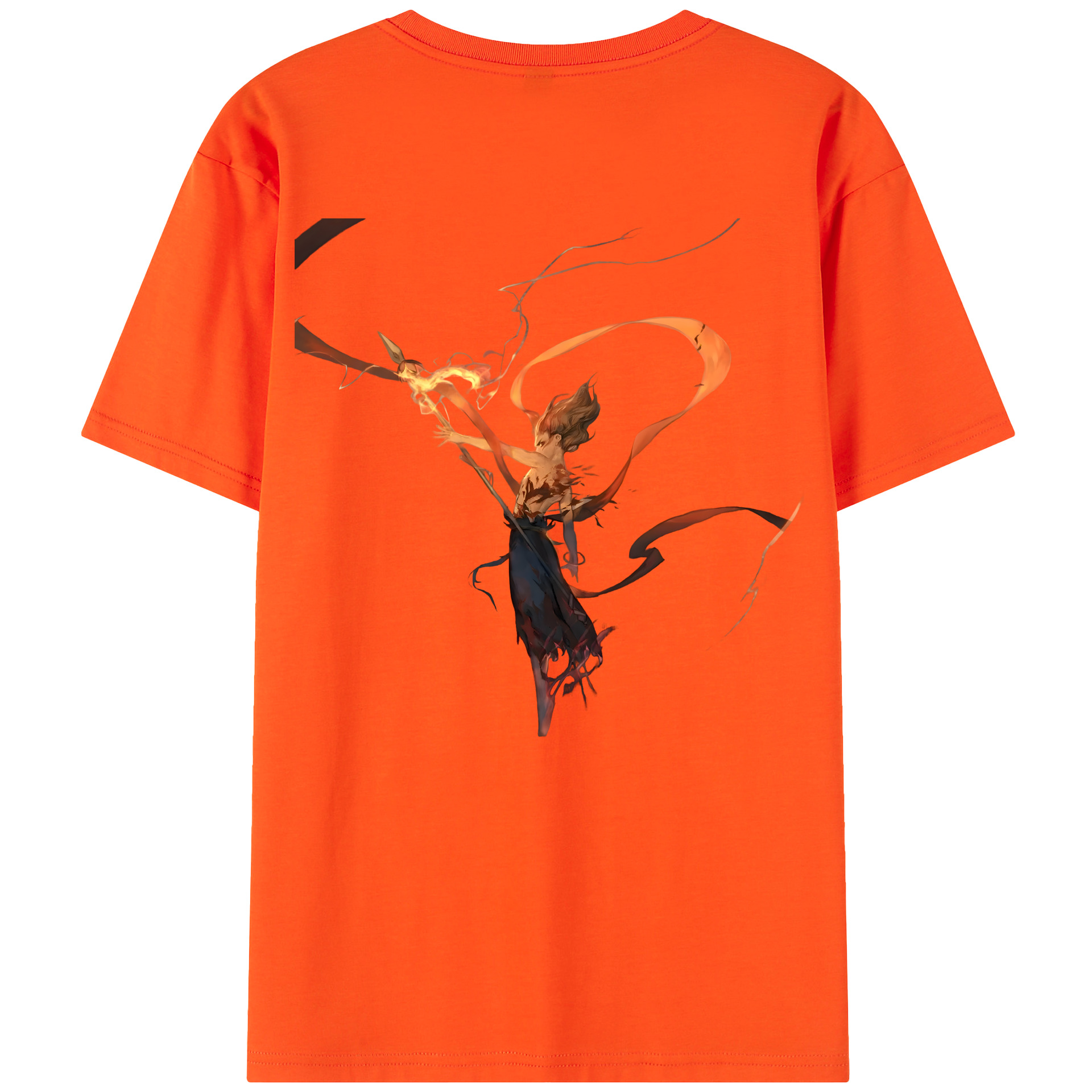 （画像用） Ne Zha 2 ナタ 魔童の大暴れ 綿100％半袖Tシャツ（背面プリント）