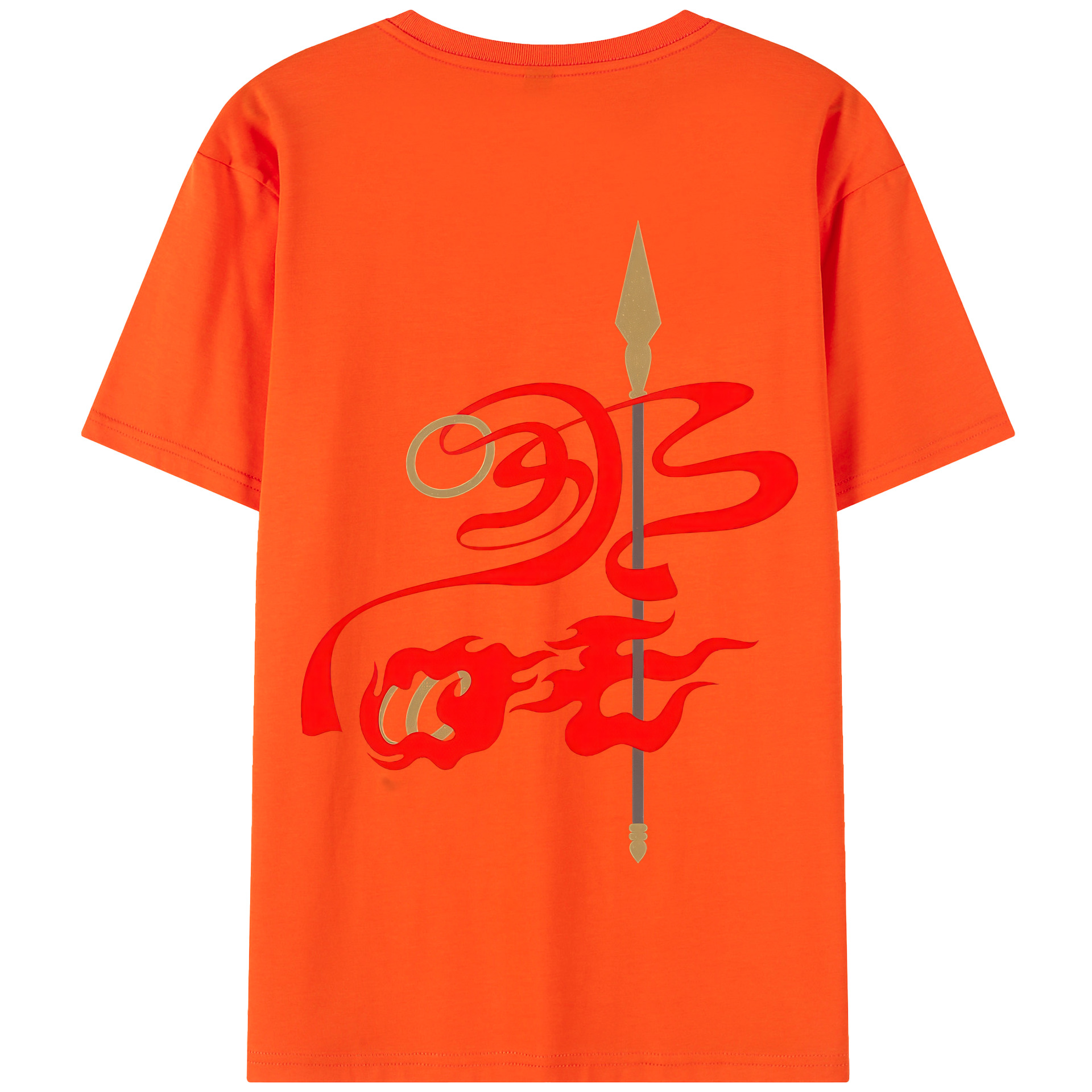 （画像用） Ne Zha 2 ナタ 魔童の大暴れ 綿100％半袖Tシャツ（背面プリント）