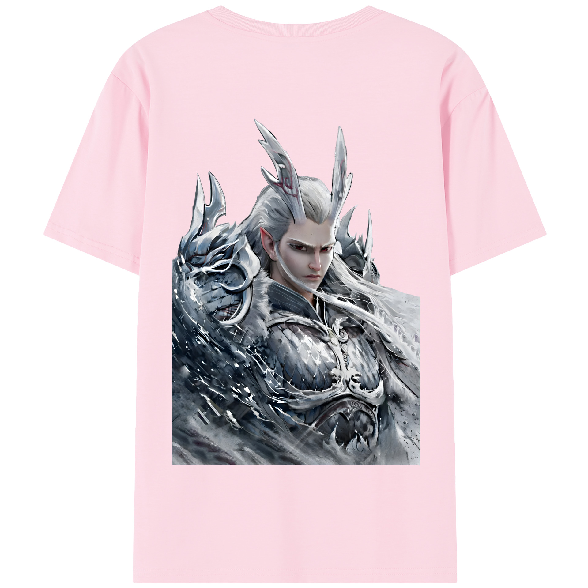 （画像用） Ne Zha 2 ナタ 魔童の大暴れ 綿100％半袖Tシャツ（背面プリント）