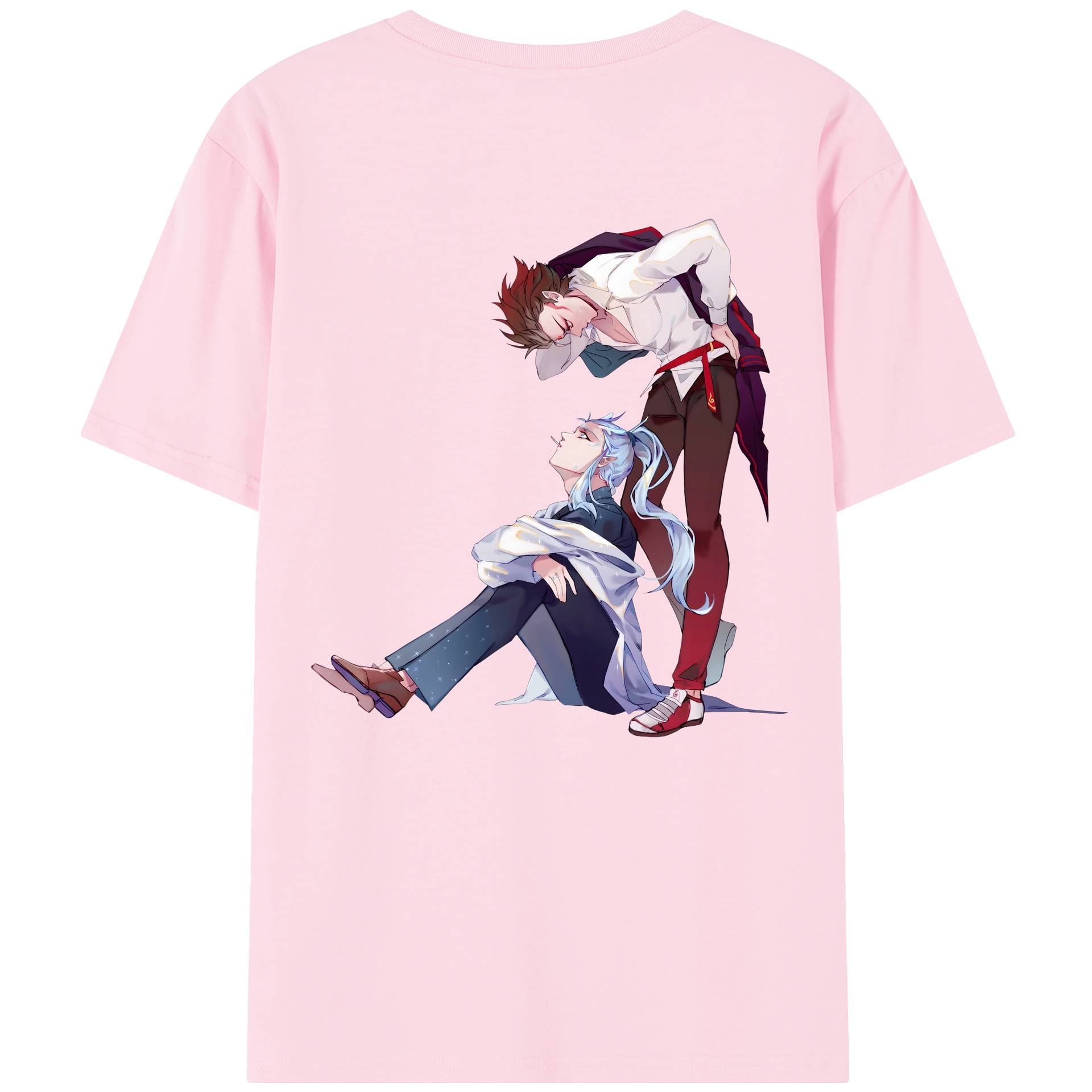 （画像用） Ne Zha 2 ナタ 魔童の大暴れ 綿100％半袖Tシャツ（背面プリント）