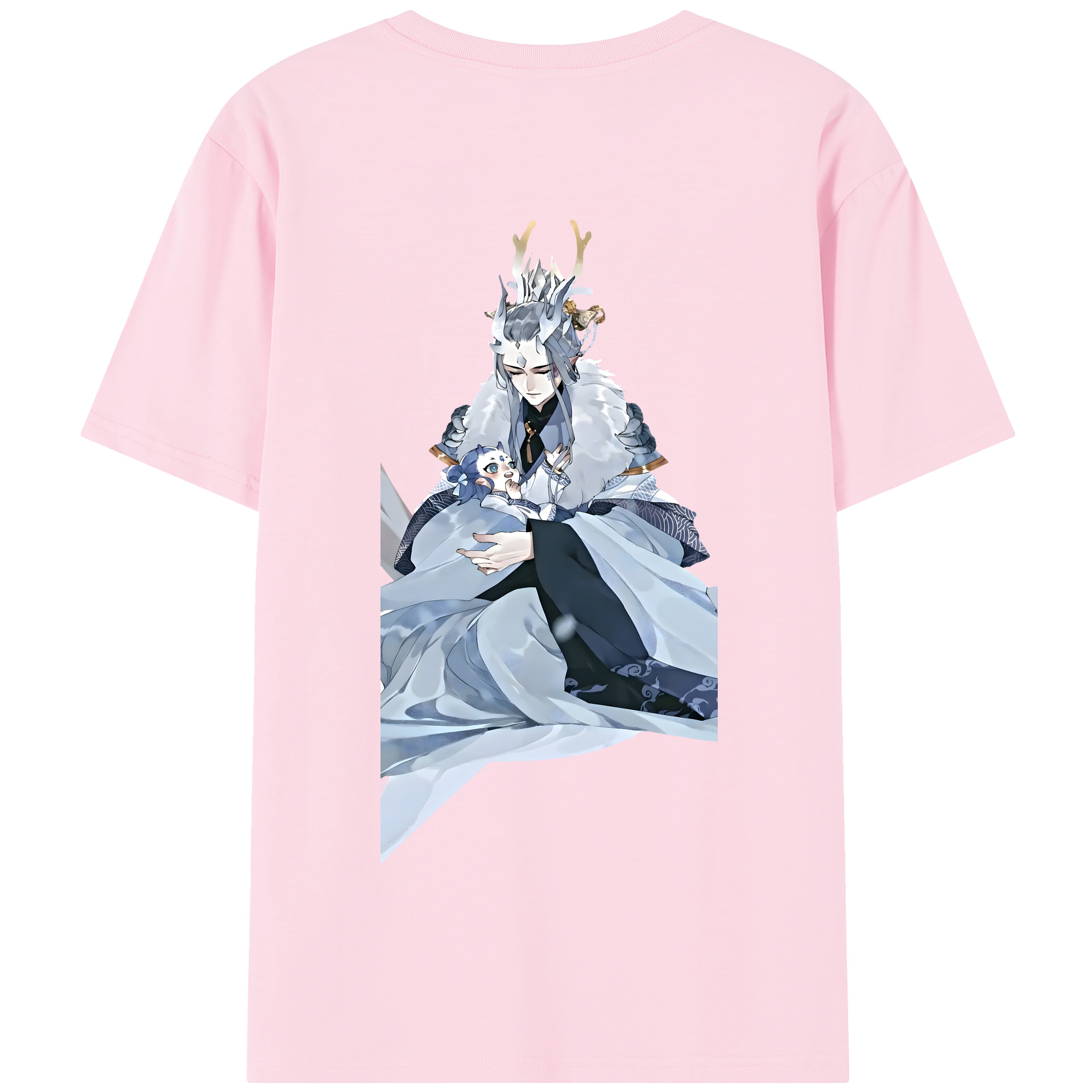 （画像用） Ne Zha 2 ナタ 魔童の大暴れ 綿100％半袖Tシャツ（背面プリント）