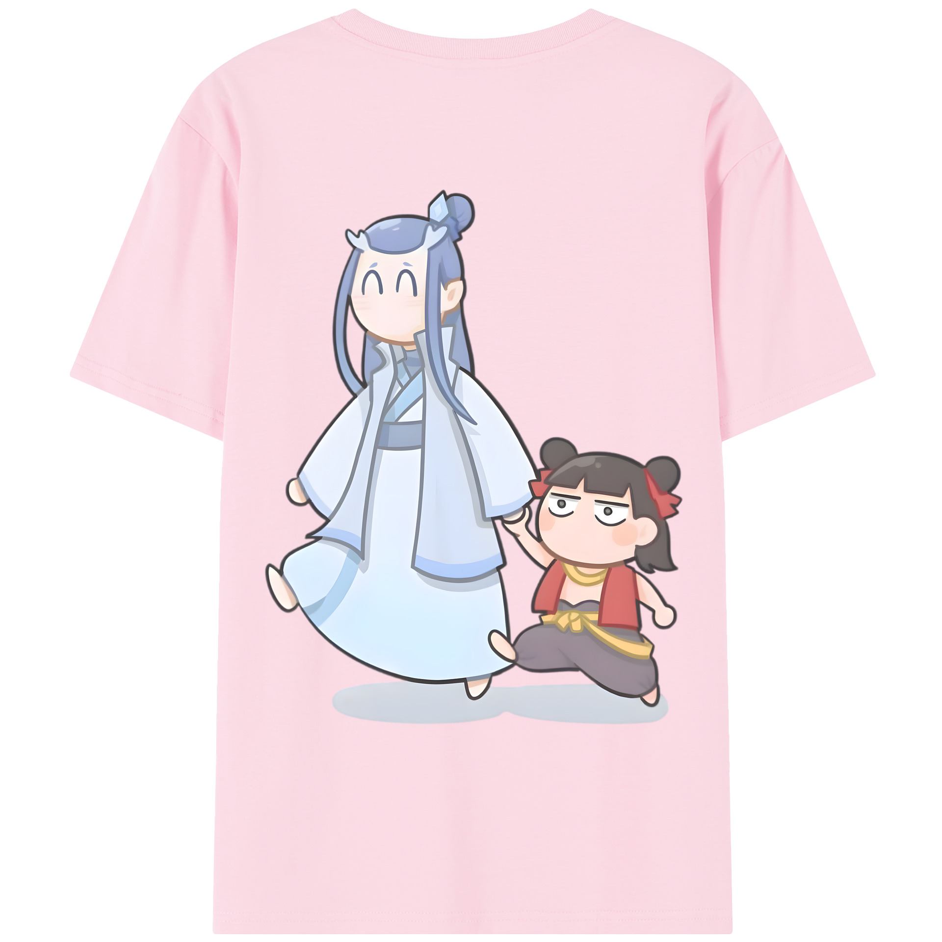 （画像用） Ne Zha 2 ナタ 魔童の大暴れ 綿100％半袖Tシャツ（背面プリント）