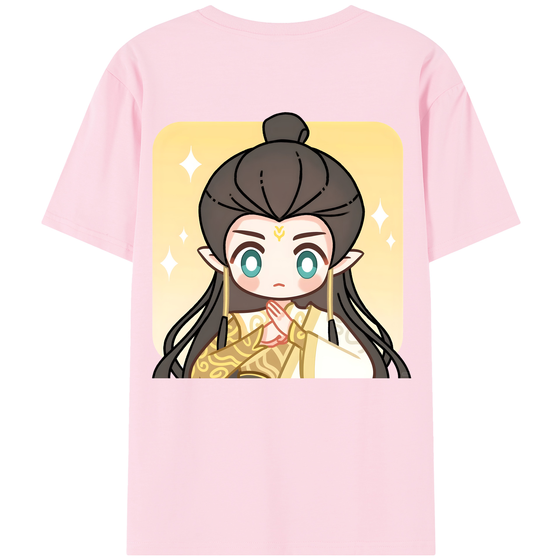 （画像用） Ne Zha 2 ナタ 魔童の大暴れ 綿100％半袖Tシャツ（背面プリント）