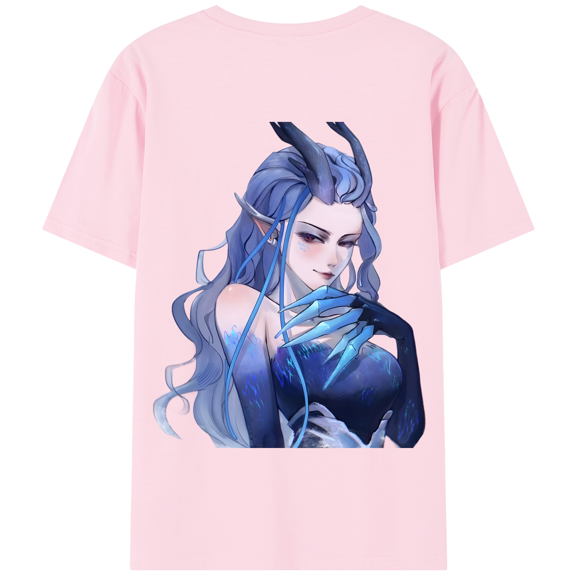 （画像用） Ne Zha 2 ナタ 魔童の大暴れ 綿100％半袖Tシャツ（背面プリント）