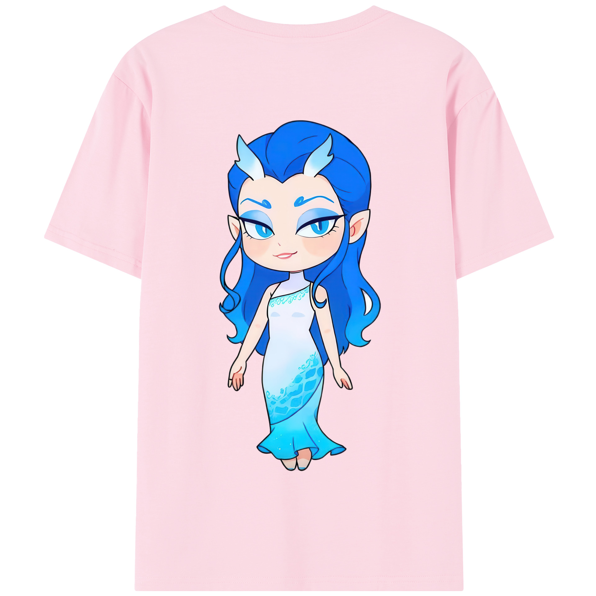（画像用） Ne Zha 2 ナタ 魔童の大暴れ 綿100％半袖Tシャツ（背面プリント）