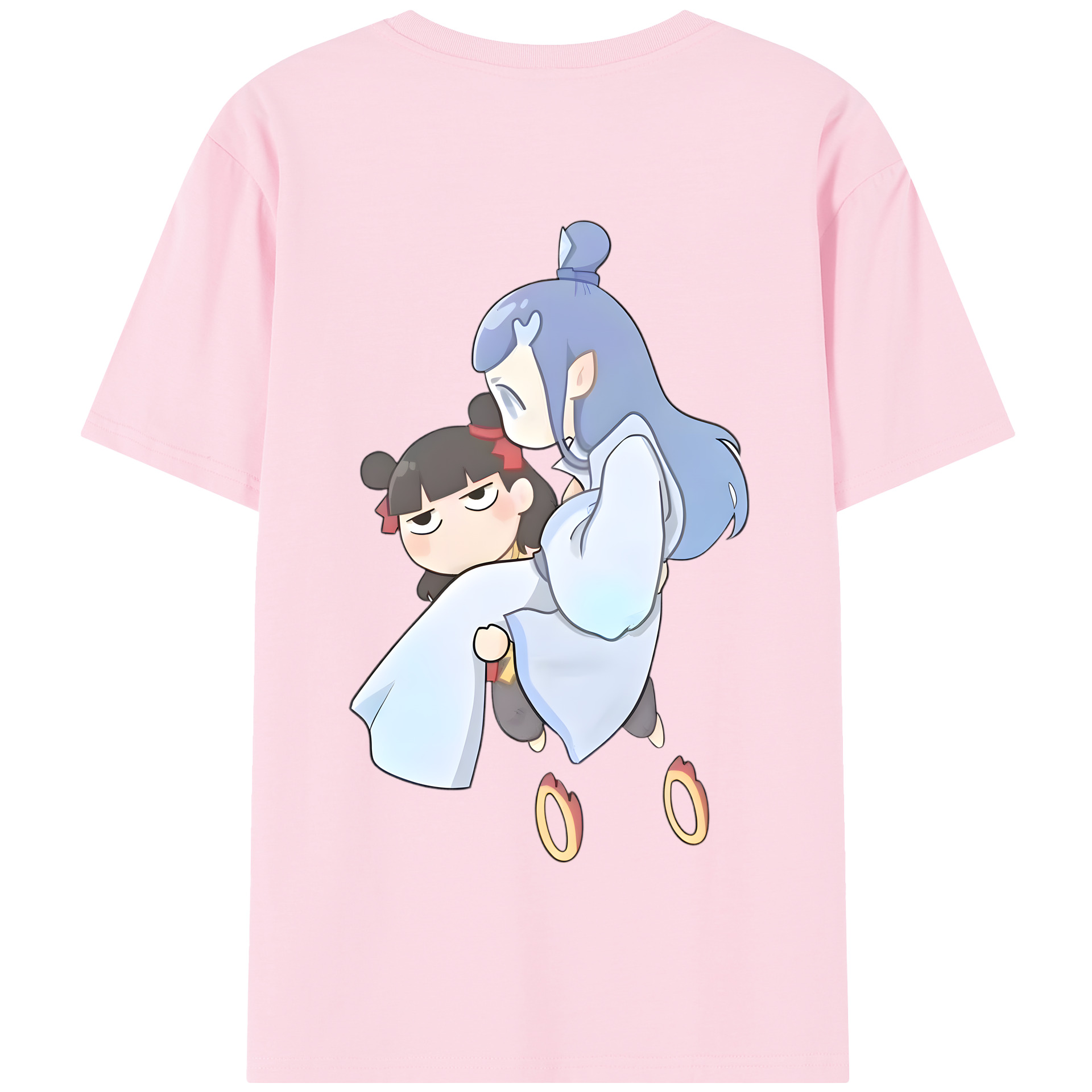 （画像用） Ne Zha 2 ナタ 魔童の大暴れ 綿100％半袖Tシャツ（背面プリント）