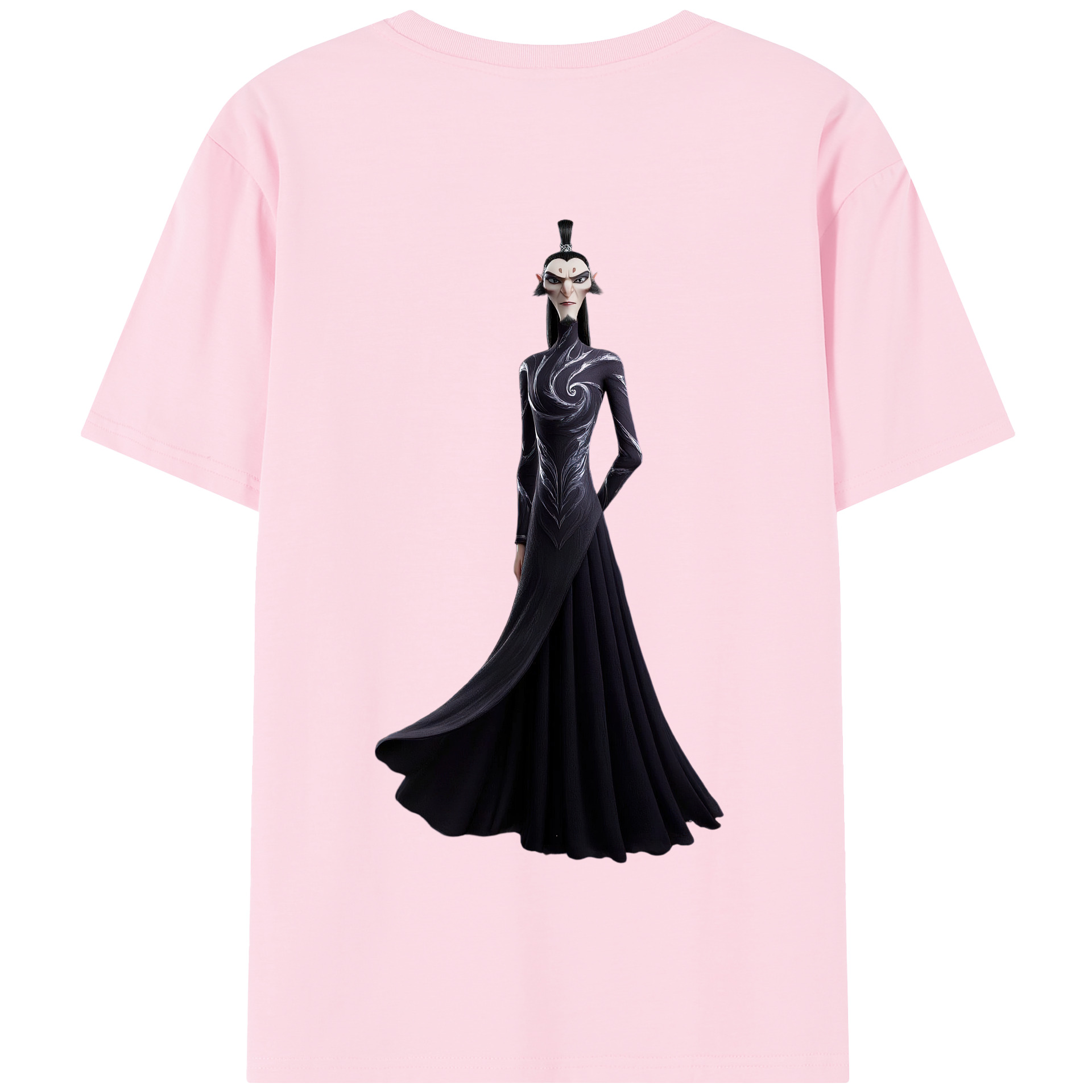 （画像用） Ne Zha 2 ナタ 魔童の大暴れ 綿100％半袖Tシャツ（背面プリント）
