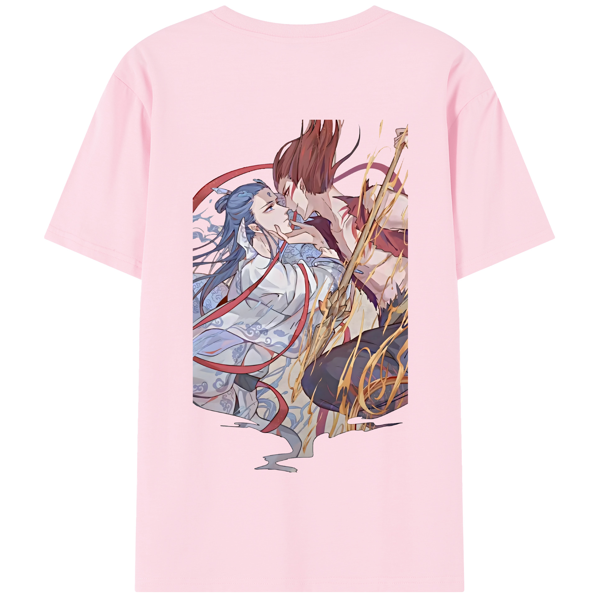 （画像用） Ne Zha 2 ナタ 魔童の大暴れ 綿100％半袖Tシャツ（背面プリント）