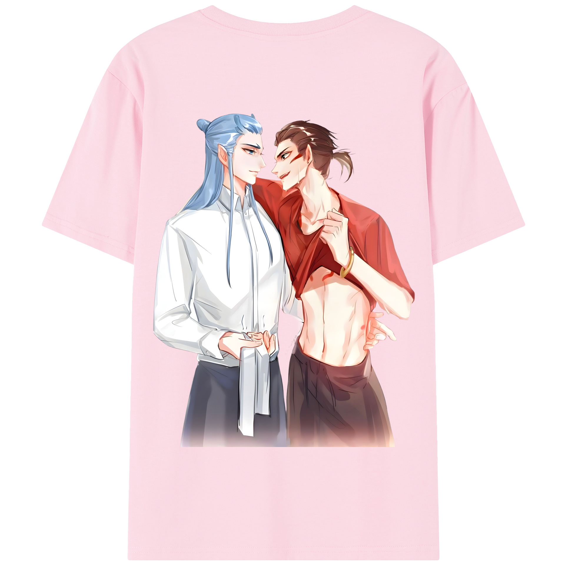 （画像用） Ne Zha 2 ナタ 魔童の大暴れ 綿100％半袖Tシャツ（背面プリント）