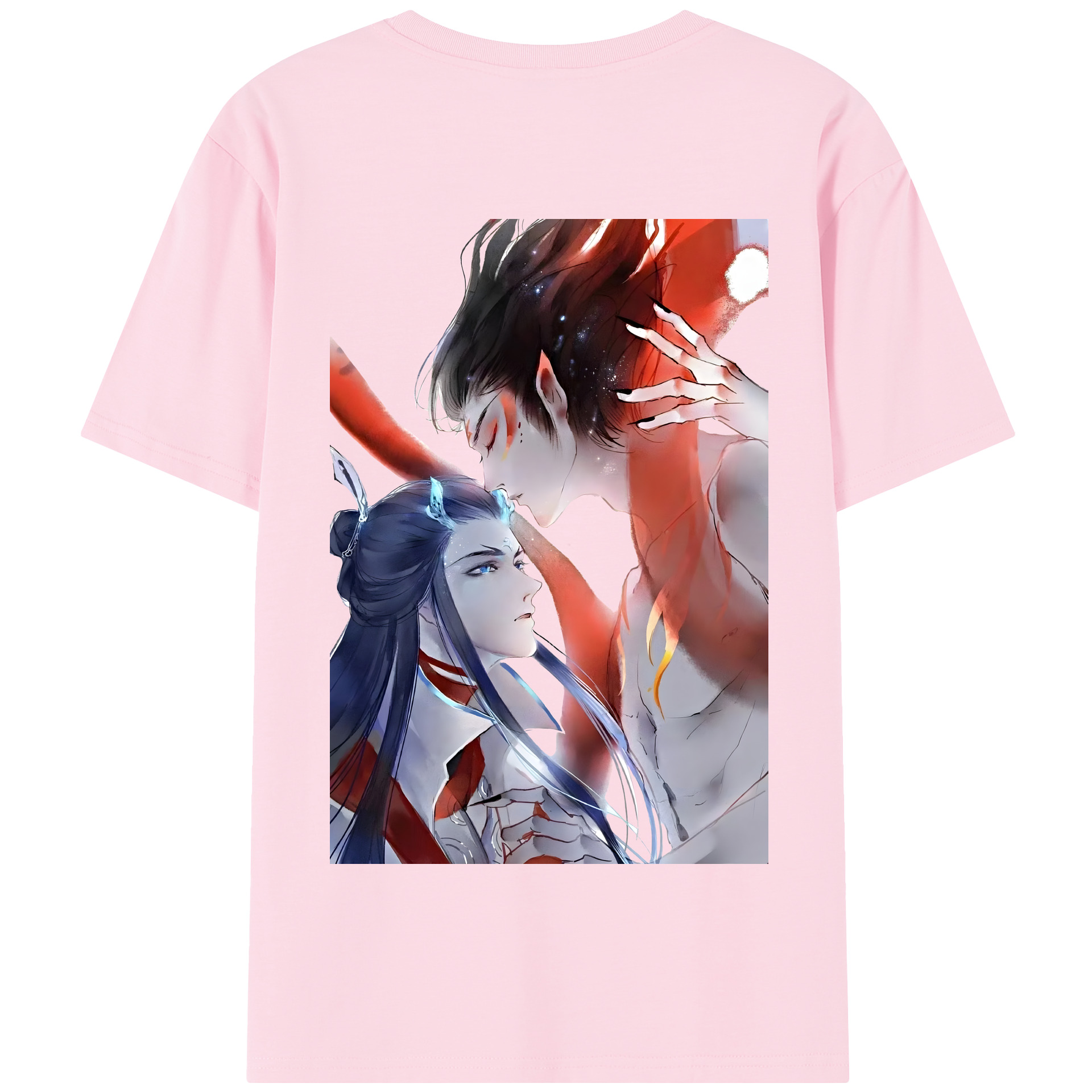 （画像用） Ne Zha 2 ナタ 魔童の大暴れ 綿100％半袖Tシャツ（背面プリント）