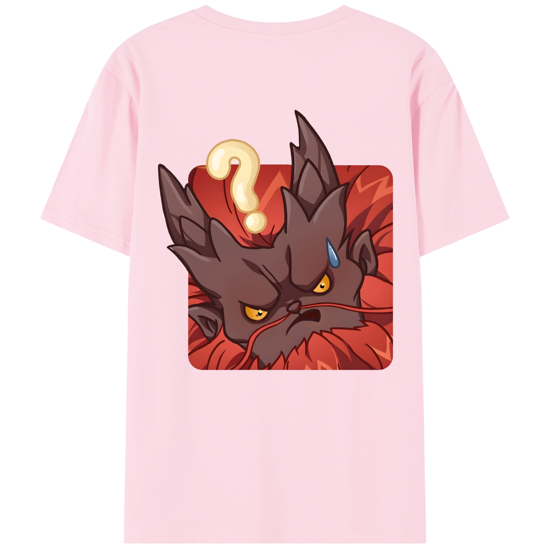 （画像用） Ne Zha 2 ナタ 魔童の大暴れ 綿100％半袖Tシャツ（背面プリント）