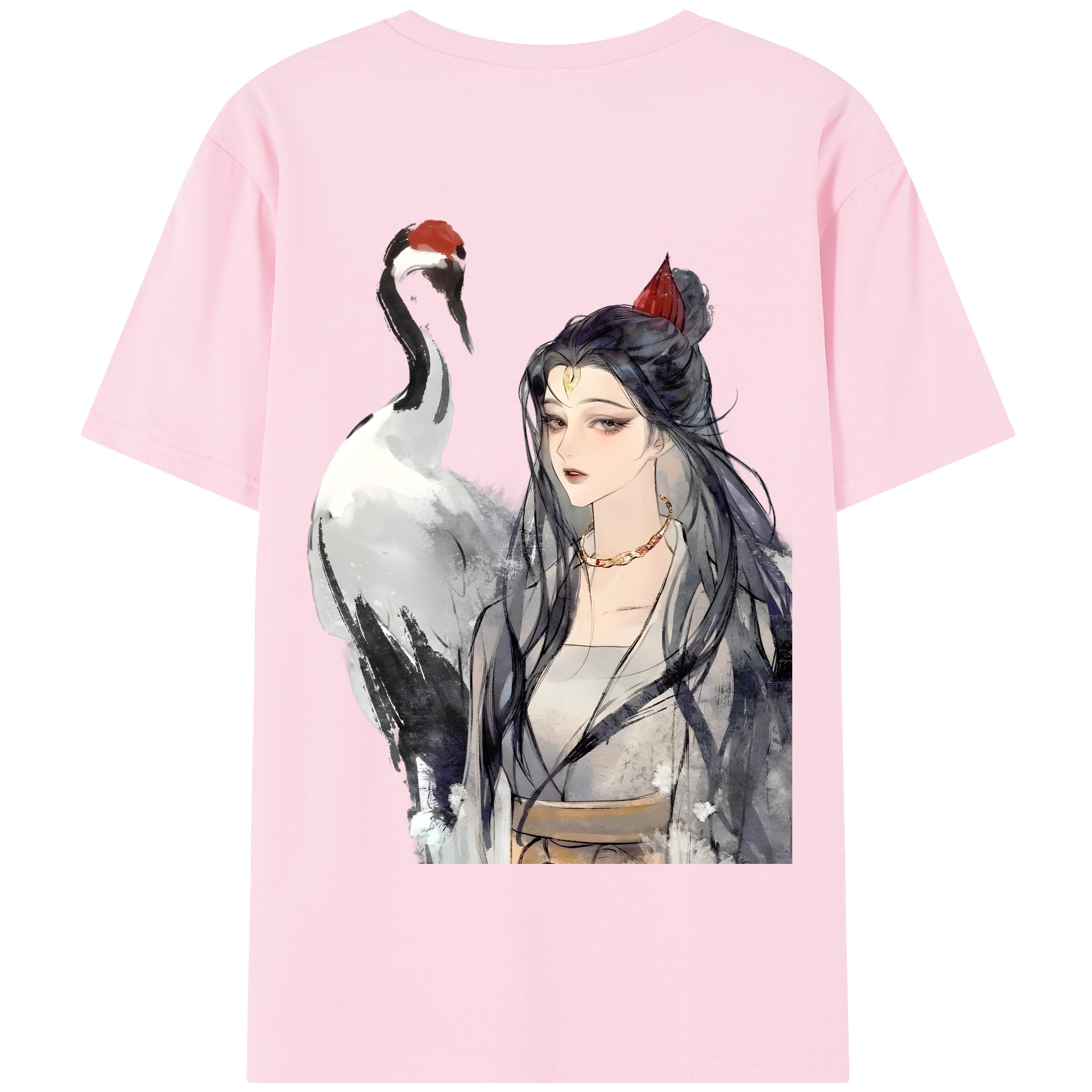 （画像用） Ne Zha 2 ナタ 魔童の大暴れ 綿100％半袖Tシャツ（背面プリント）