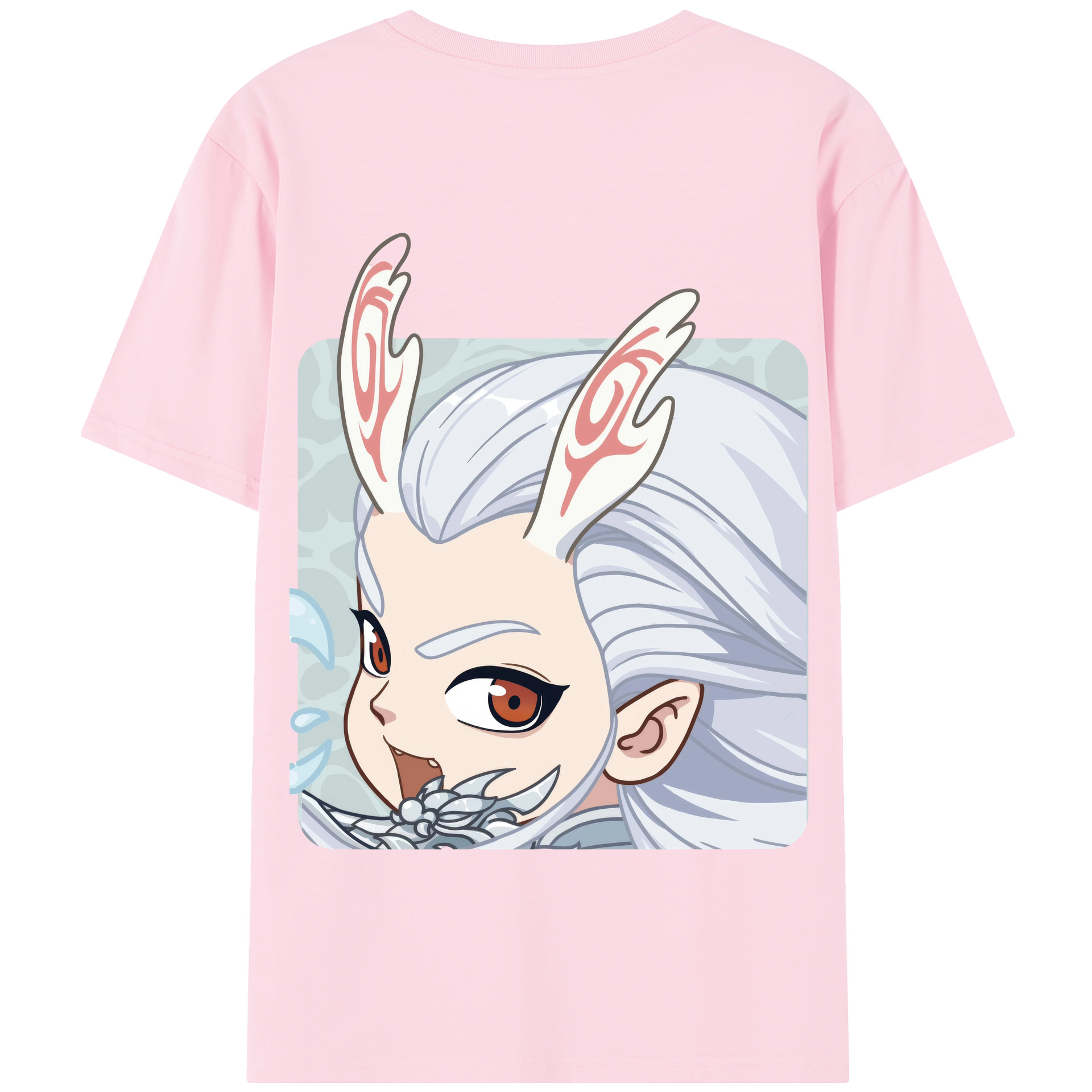 （画像用） Ne Zha 2 ナタ 魔童の大暴れ 綿100％半袖Tシャツ（背面プリント）