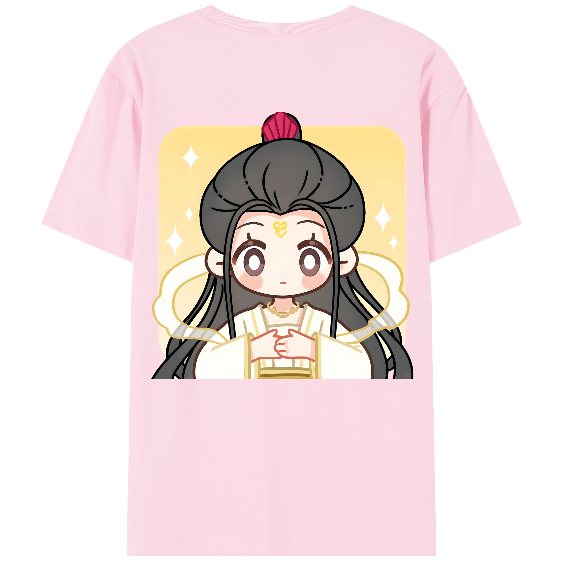 （画像用） Ne Zha 2 ナタ 魔童の大暴れ 綿100％半袖Tシャツ（背面プリント）