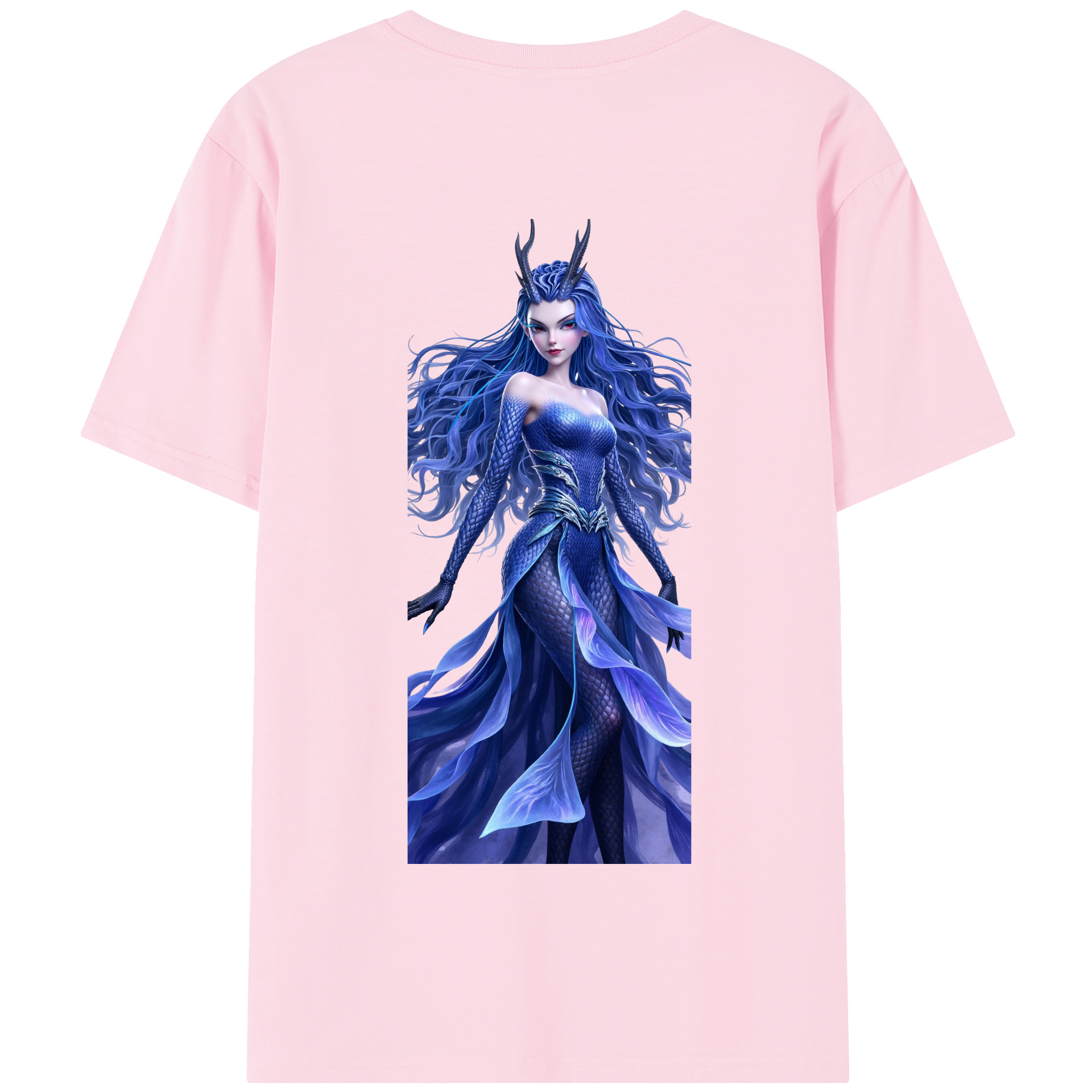 （画像用） Ne Zha 2 ナタ 魔童の大暴れ 綿100％半袖Tシャツ（背面プリント）