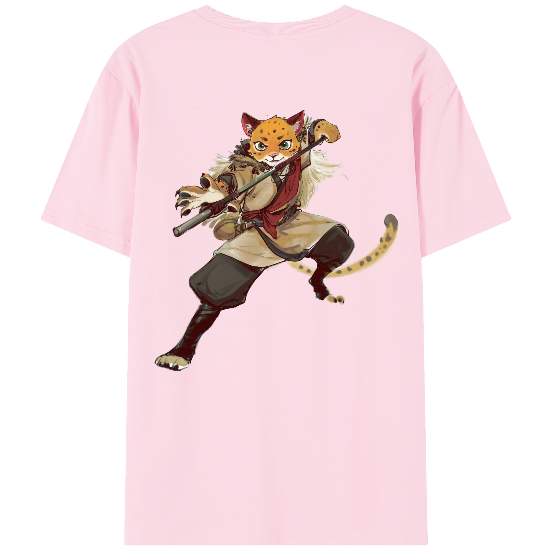 （画像用） Ne Zha 2 ナタ 魔童の大暴れ 綿100％半袖Tシャツ（背面プリント）