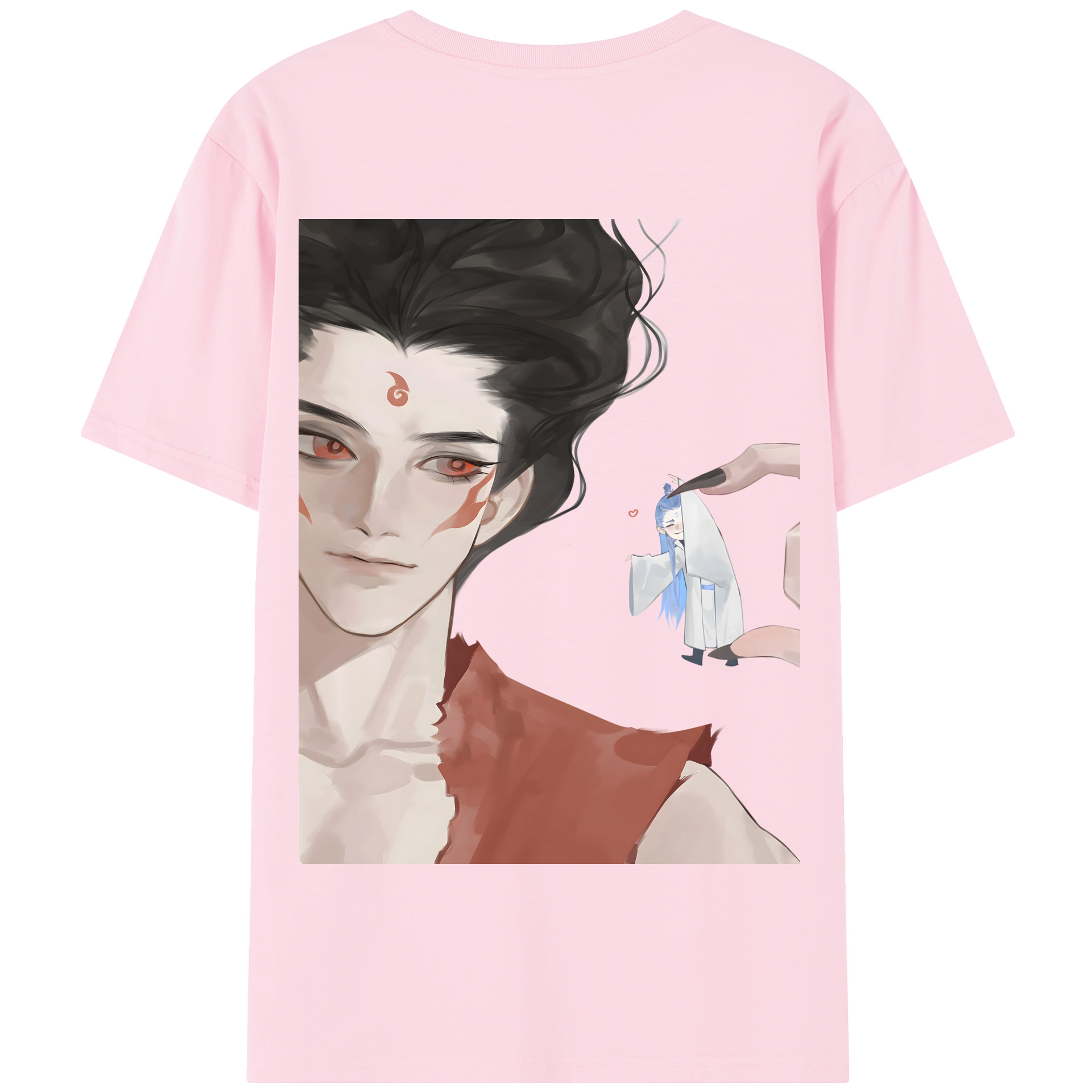 （画像用） Ne Zha 2 ナタ 魔童の大暴れ 綿100％半袖Tシャツ（背面プリント）