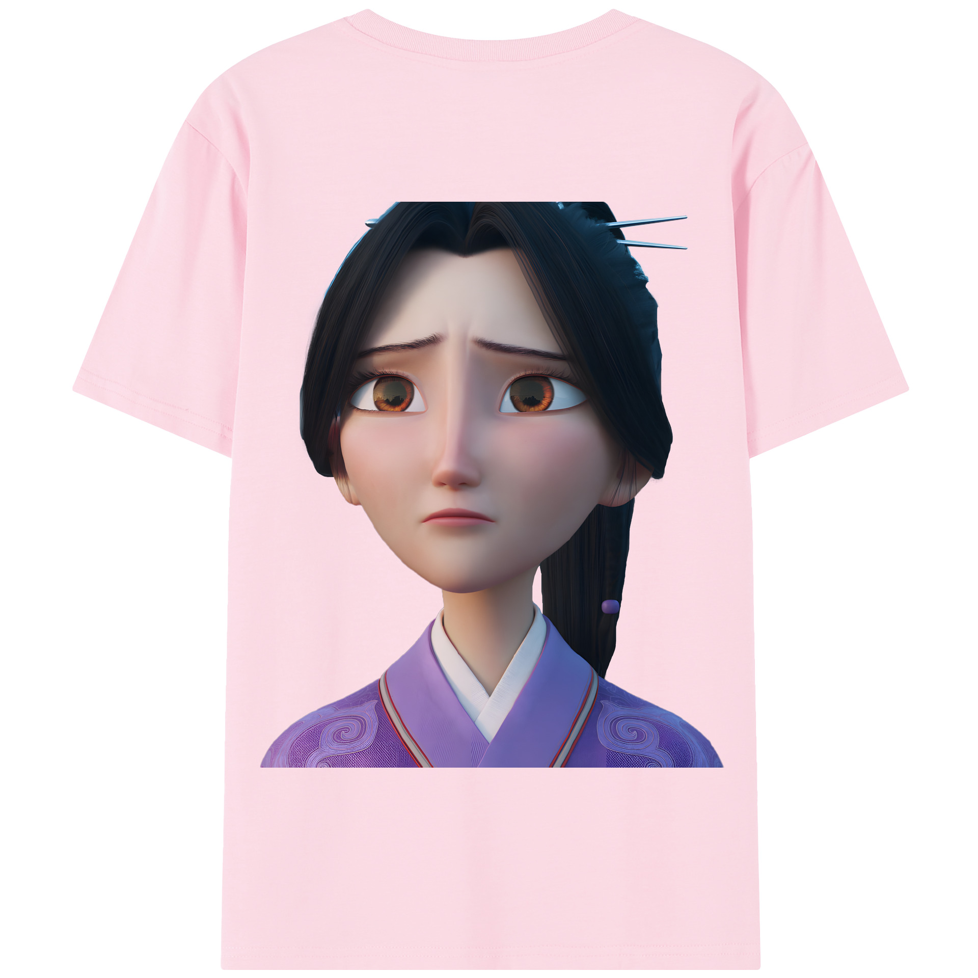 （画像用） Ne Zha 2 ナタ 魔童の大暴れ 綿100％半袖Tシャツ（背面プリント）