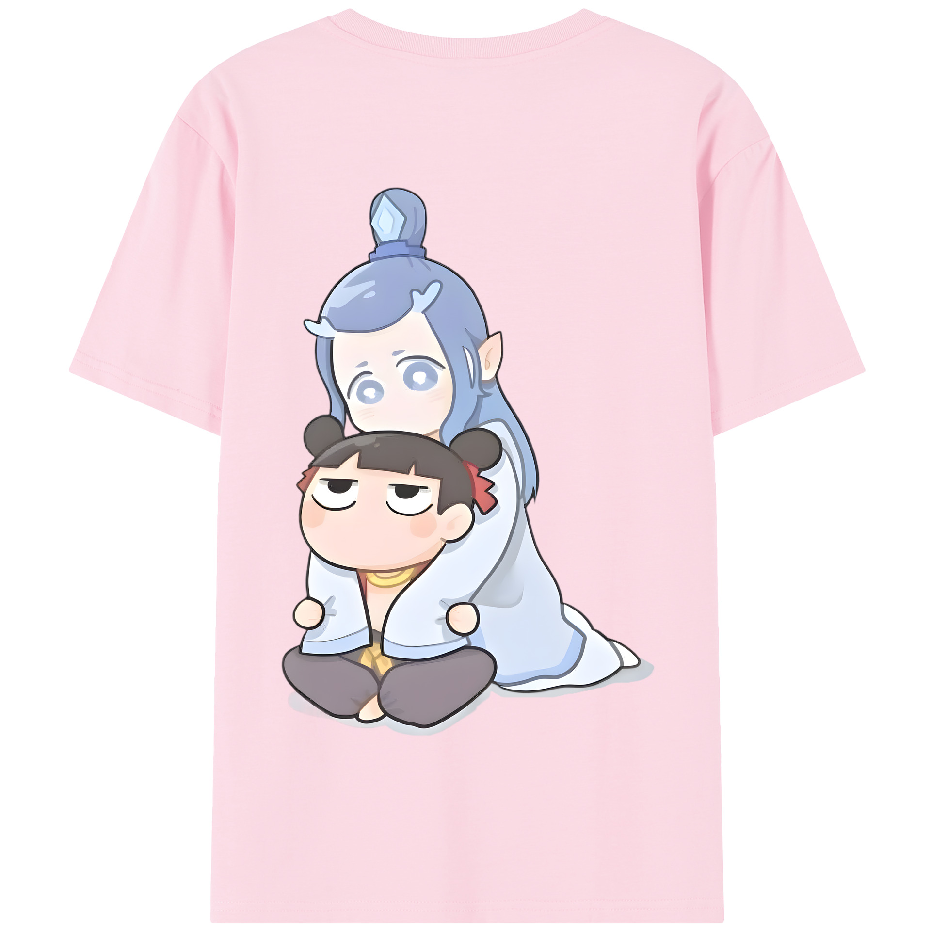 （画像用） Ne Zha 2 ナタ 魔童の大暴れ 綿100％半袖Tシャツ（背面プリント）