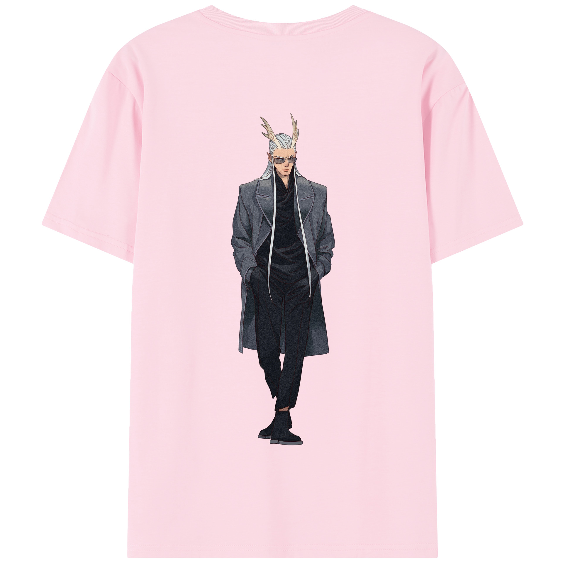 （画像用） Ne Zha 2 ナタ 魔童の大暴れ 綿100％半袖Tシャツ（背面プリント）