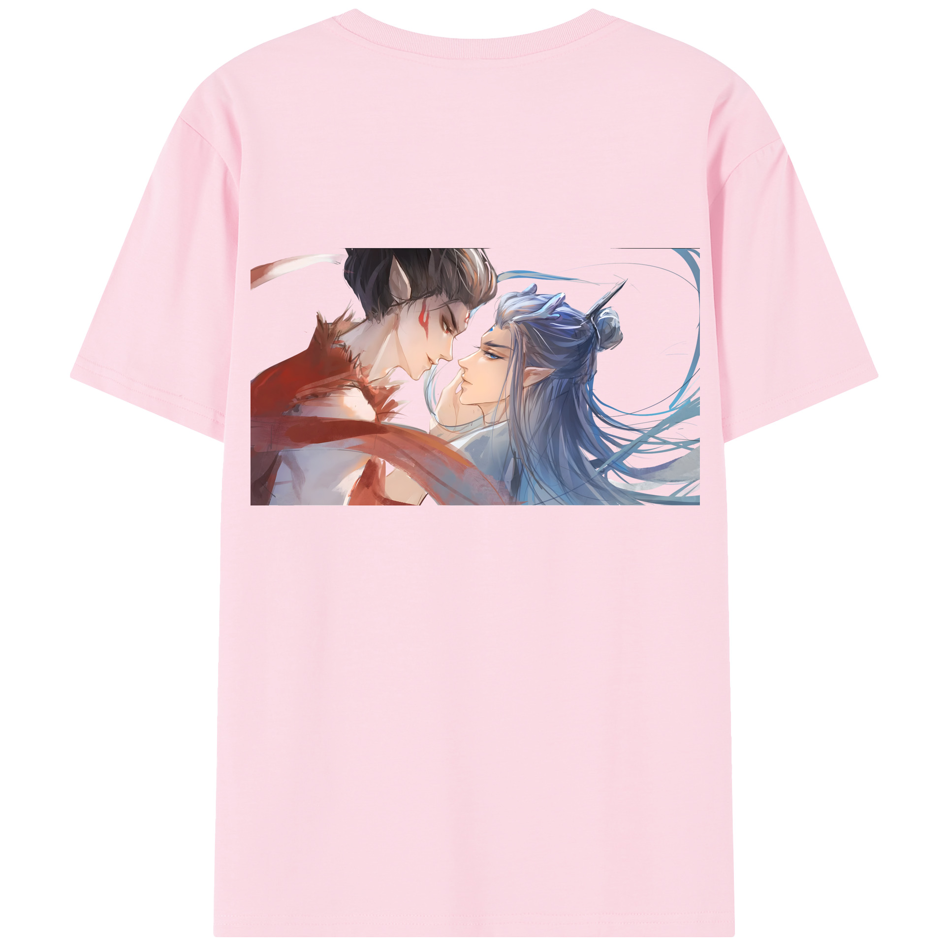 （画像用） Ne Zha 2 ナタ 魔童の大暴れ 綿100％半袖Tシャツ（背面プリント）