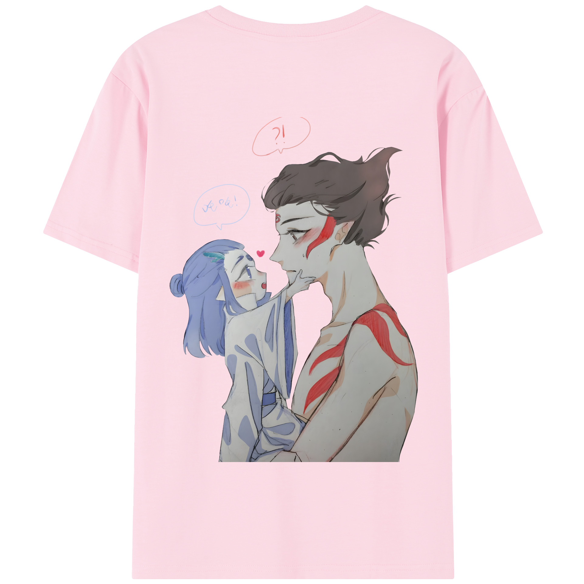 （画像用） Ne Zha 2 ナタ 魔童の大暴れ 綿100％半袖Tシャツ（背面プリント）
