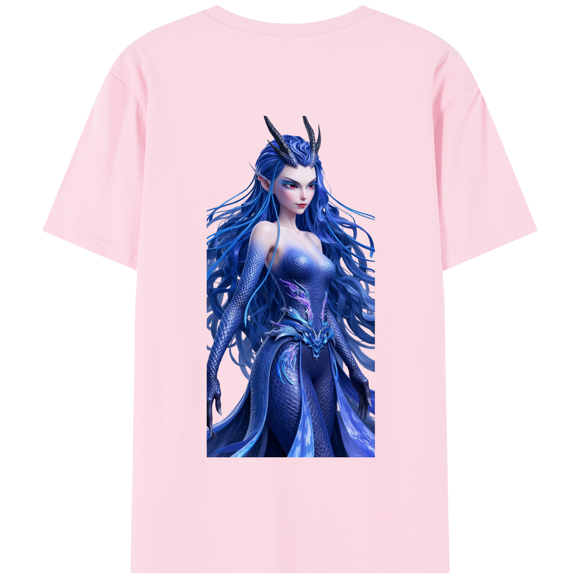 （画像用） Ne Zha 2 ナタ 魔童の大暴れ 綿100％半袖Tシャツ（背面プリント）