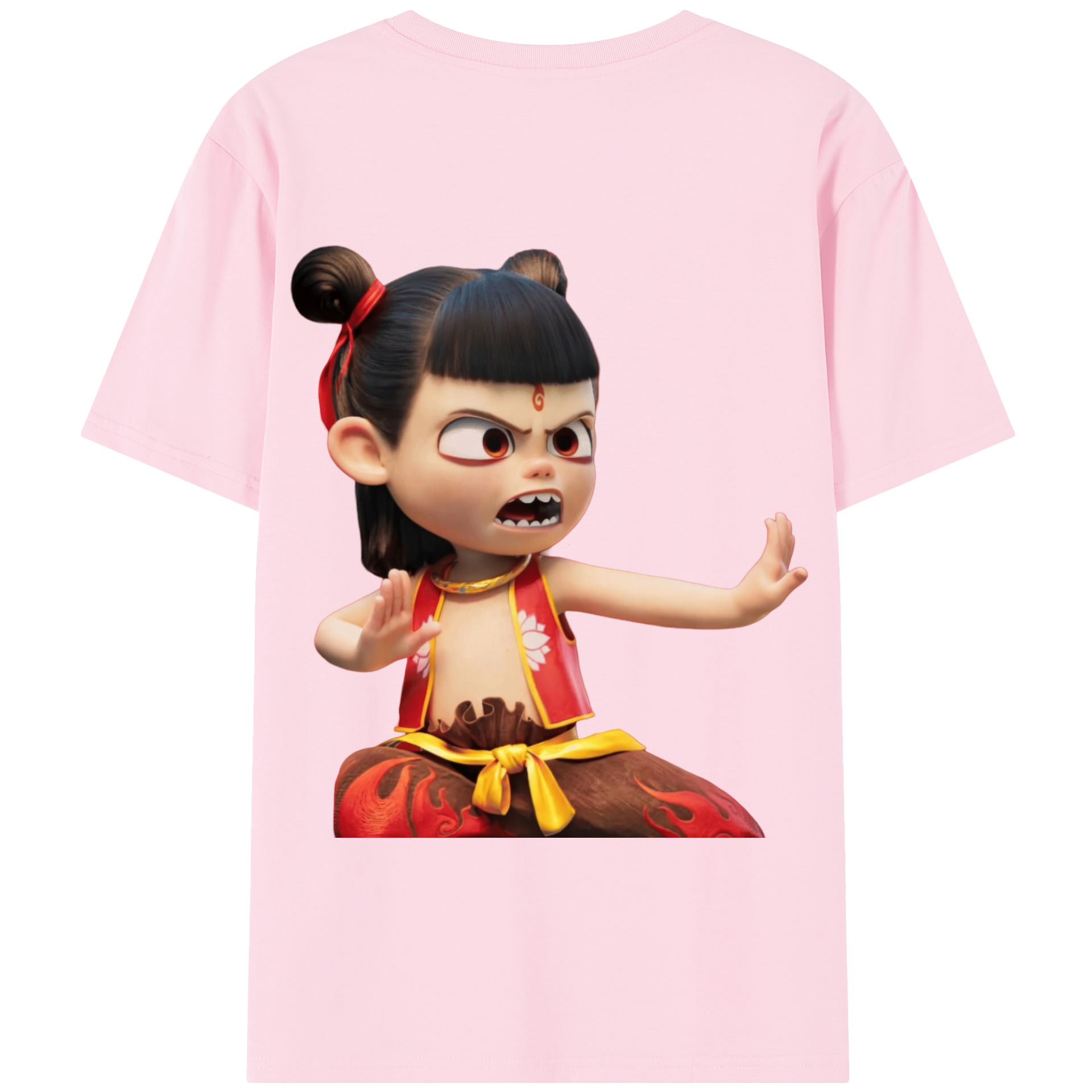 Ne Zha 2 ナタ 魔童の大暴れ 綿100％半袖Tシャツ（背面プリント）
