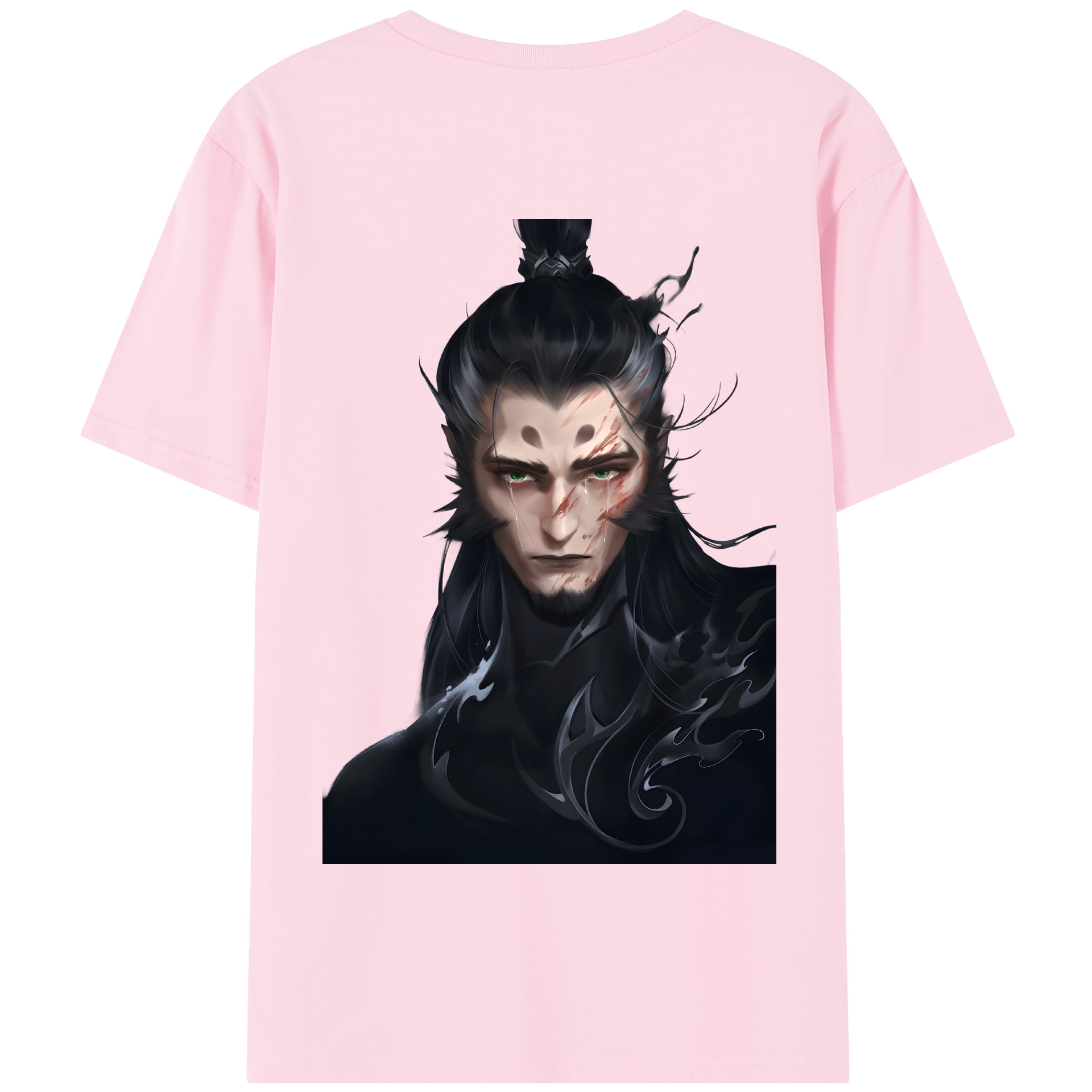 （画像用） Ne Zha 2 ナタ 魔童の大暴れ 綿100％半袖Tシャツ（背面プリント）