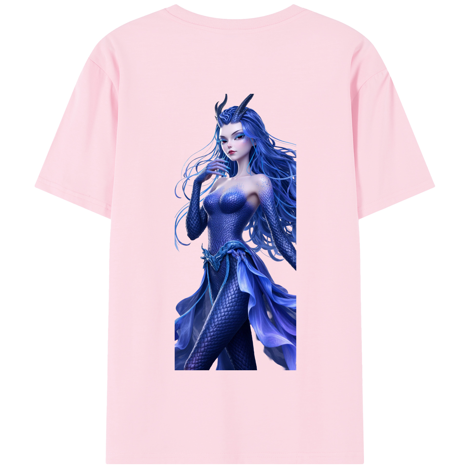 （画像用） Ne Zha 2 ナタ 魔童の大暴れ 綿100％半袖Tシャツ（背面プリント）