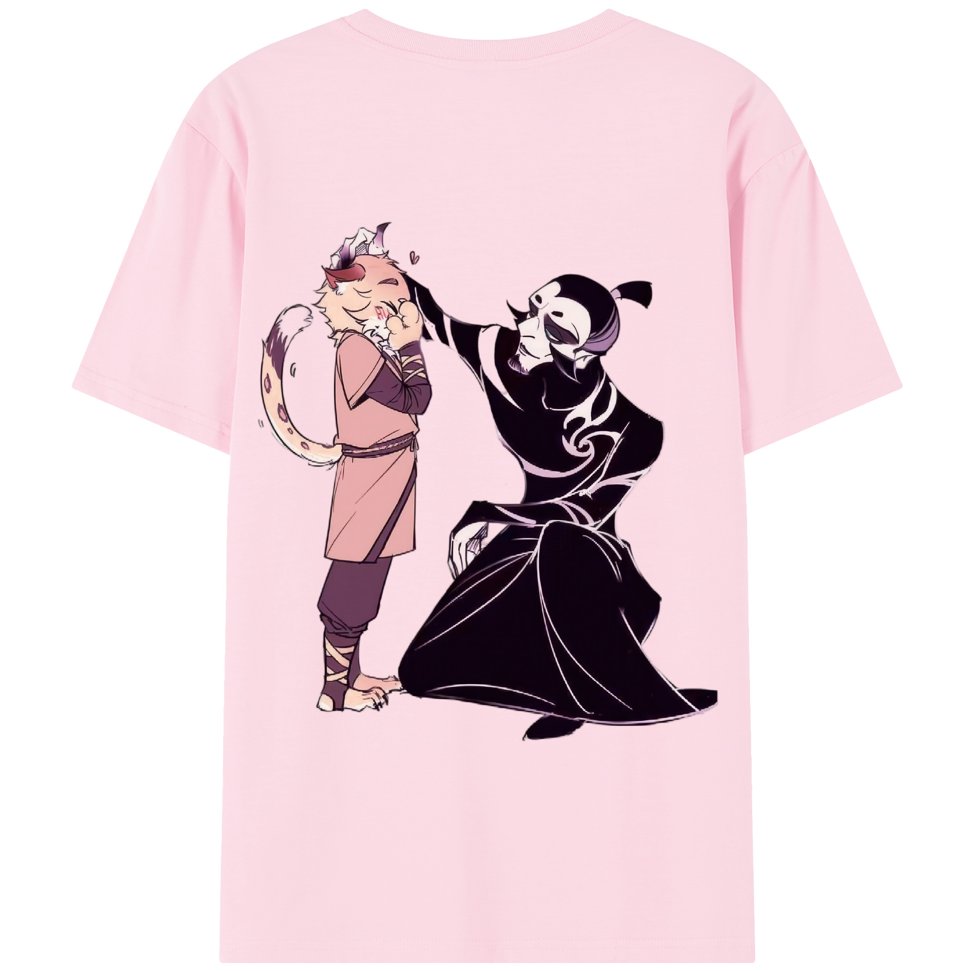 （画像用） Ne Zha 2 ナタ 魔童の大暴れ 綿100％半袖Tシャツ（背面プリント）