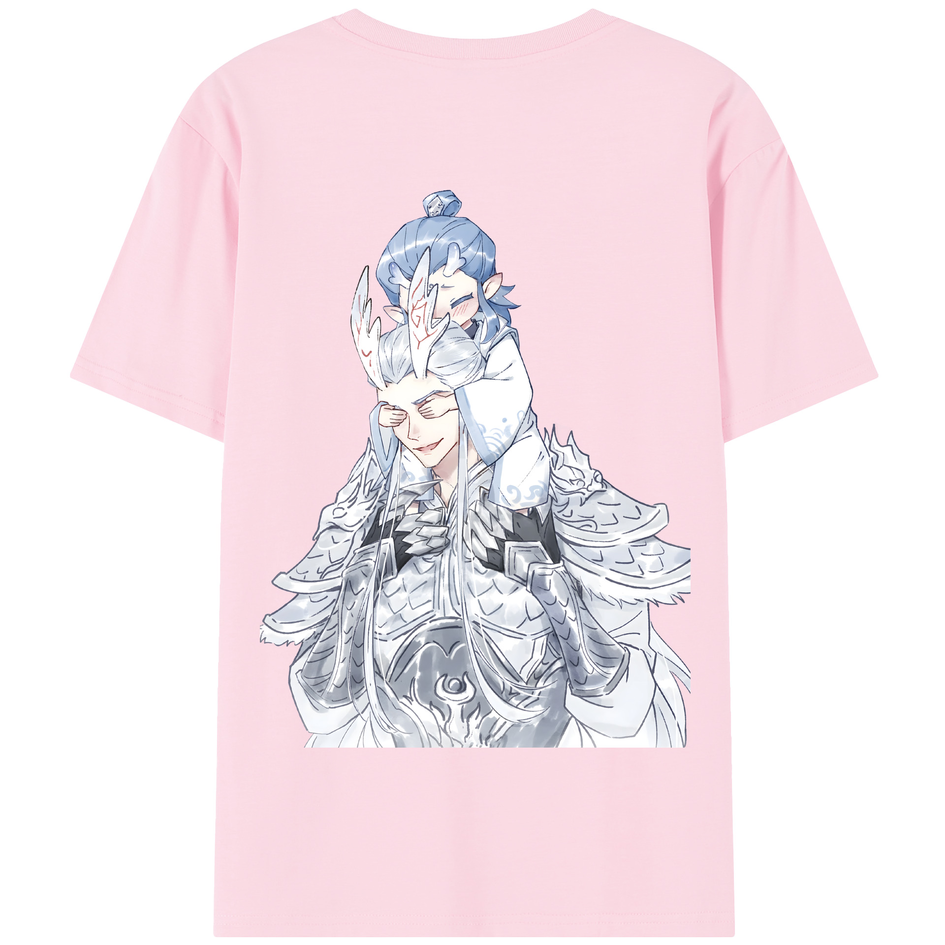 （画像用） Ne Zha 2 ナタ 魔童の大暴れ 綿100％半袖Tシャツ（背面プリント）