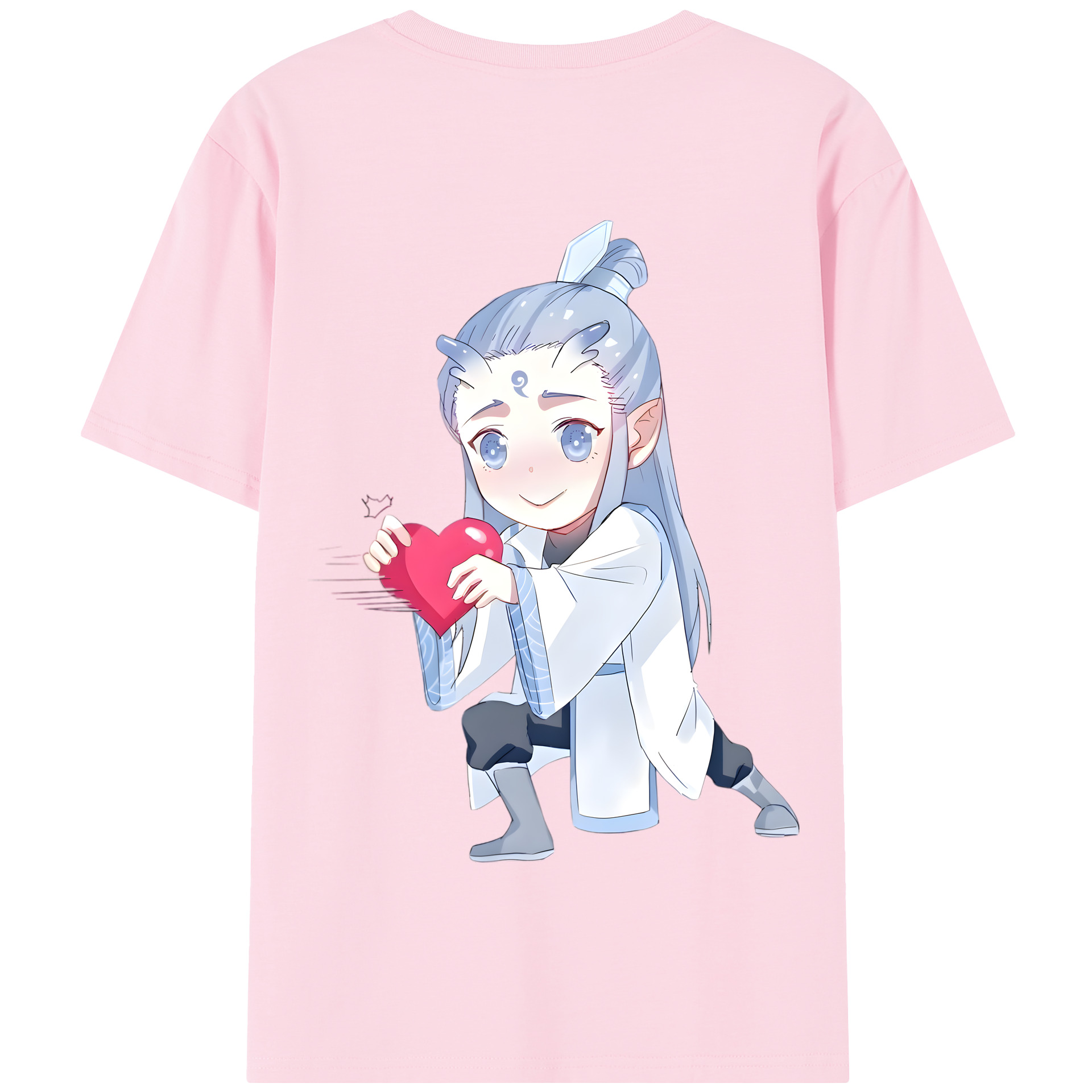 （画像用） Ne Zha 2 ナタ 魔童の大暴れ 綿100％半袖Tシャツ（背面プリント）