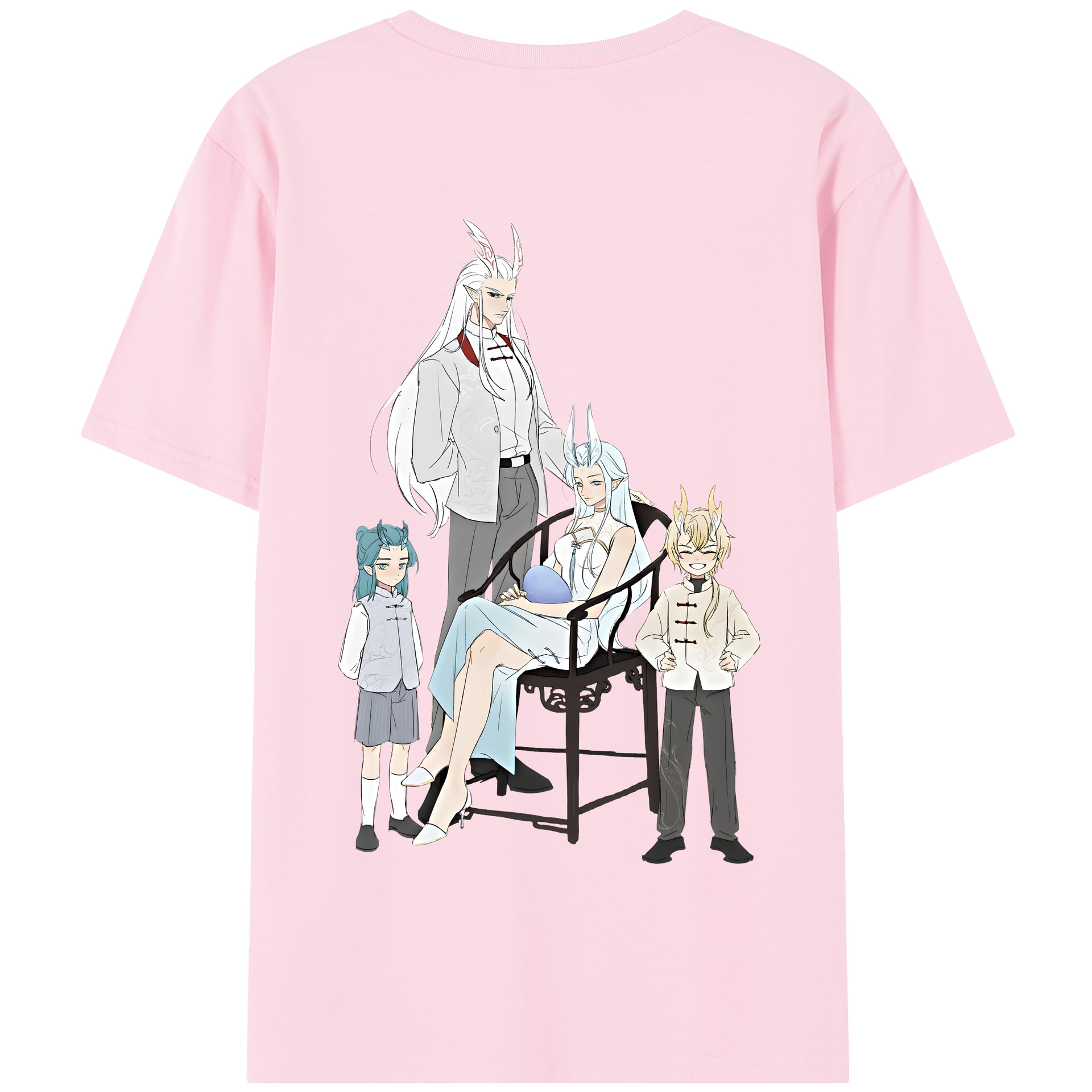 （画像用） Ne Zha 2 ナタ 魔童の大暴れ 綿100％半袖Tシャツ（背面プリント）