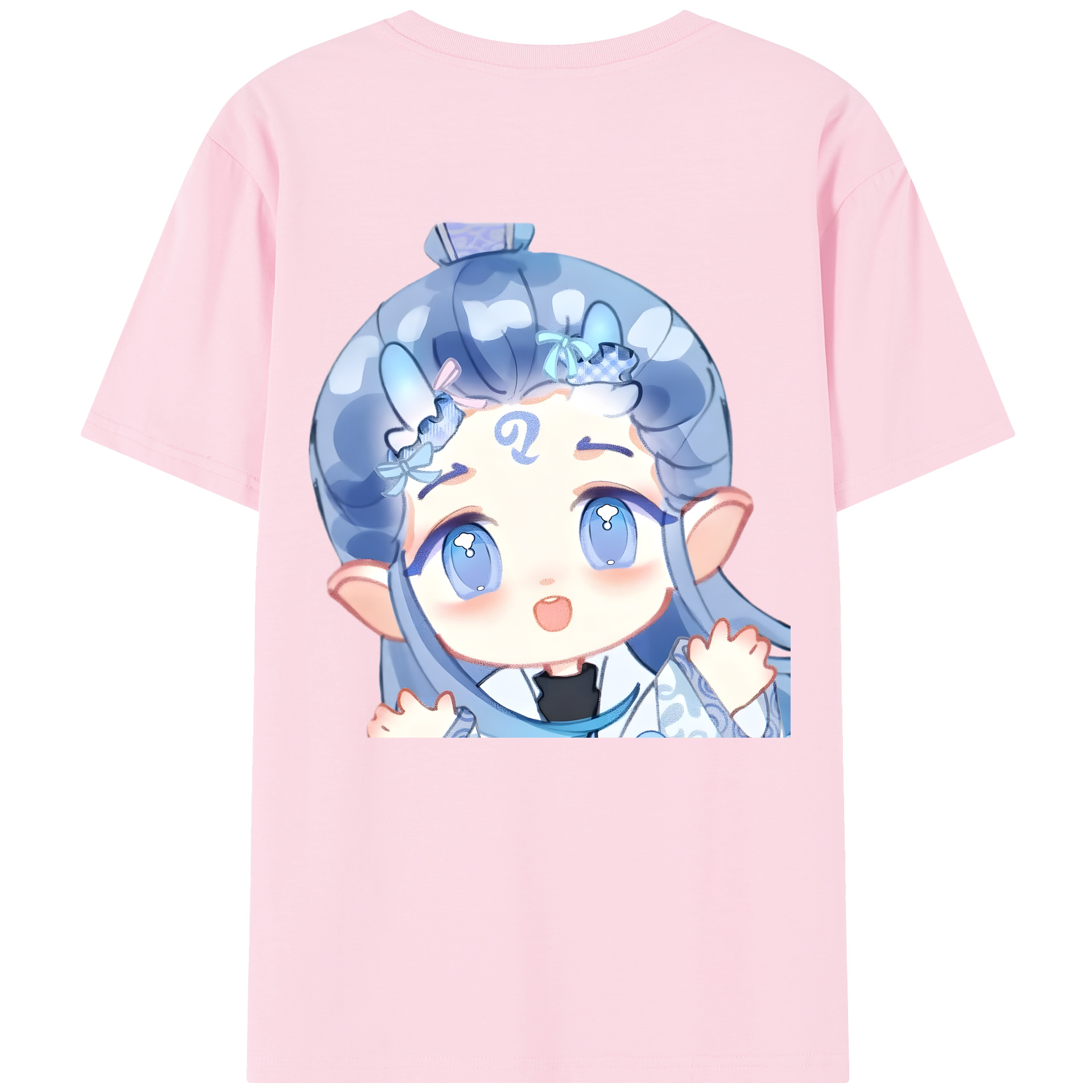 （画像用） Ne Zha 2 ナタ 魔童の大暴れ 綿100％半袖Tシャツ（背面プリント）