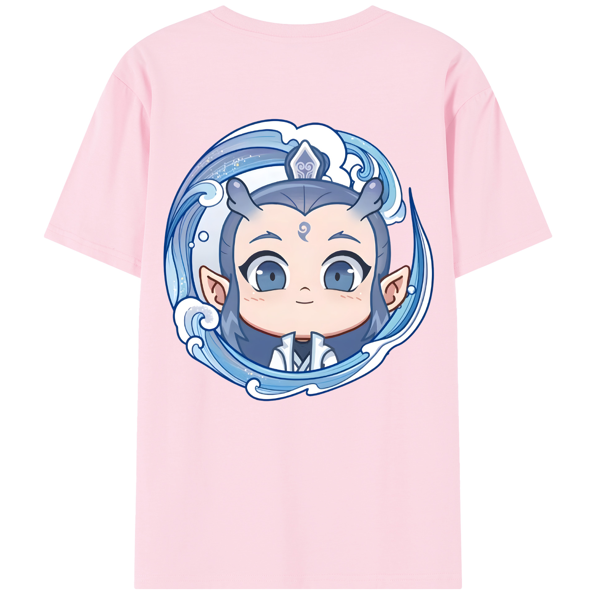 （画像用） Ne Zha 2 ナタ 魔童の大暴れ 綿100％半袖Tシャツ（背面プリント）