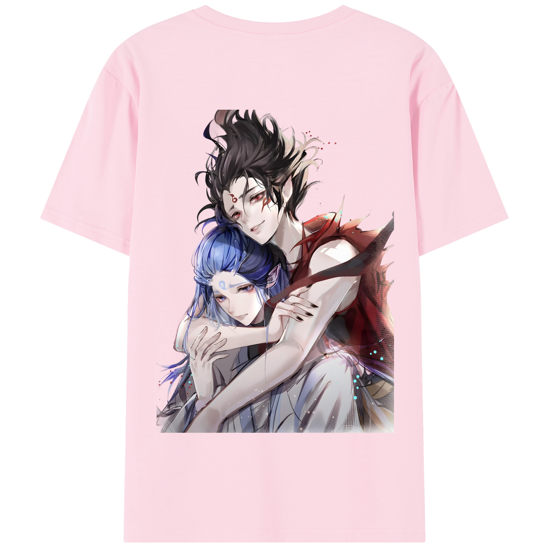 （画像用） Ne Zha 2 ナタ 魔童の大暴れ 綿100％半袖Tシャツ（背面プリント）