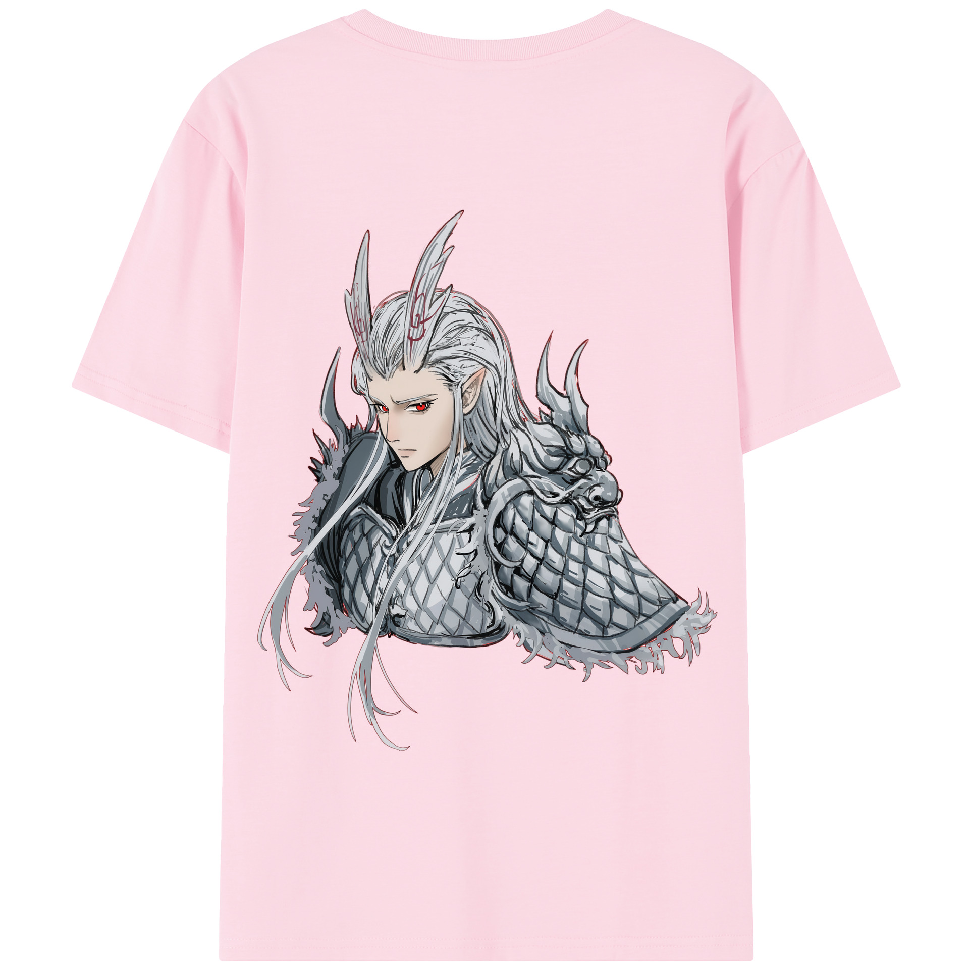 （画像用） Ne Zha 2 ナタ 魔童の大暴れ 綿100％半袖Tシャツ（背面プリント）