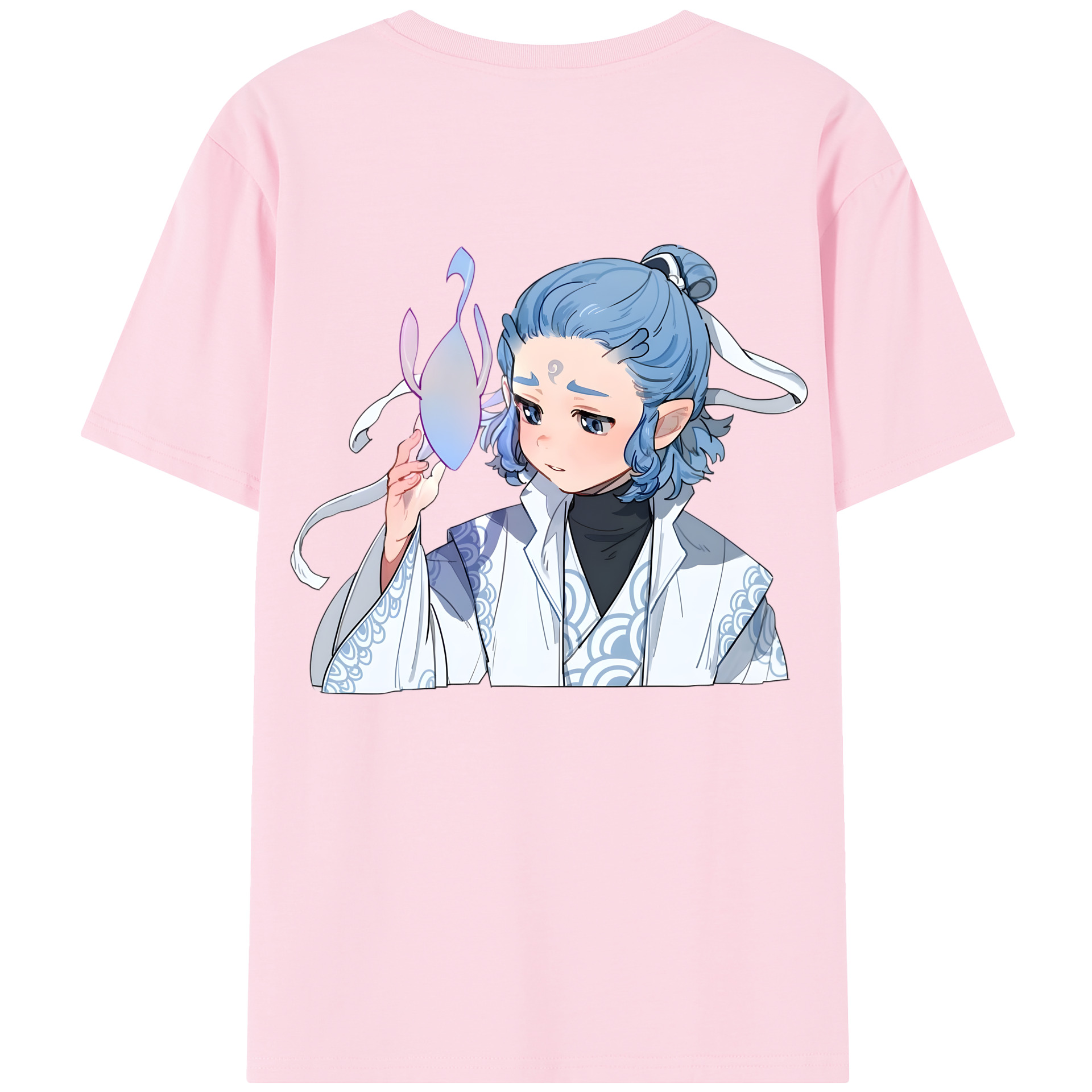 （画像用） Ne Zha 2 ナタ 魔童の大暴れ 綿100％半袖Tシャツ（背面プリント）